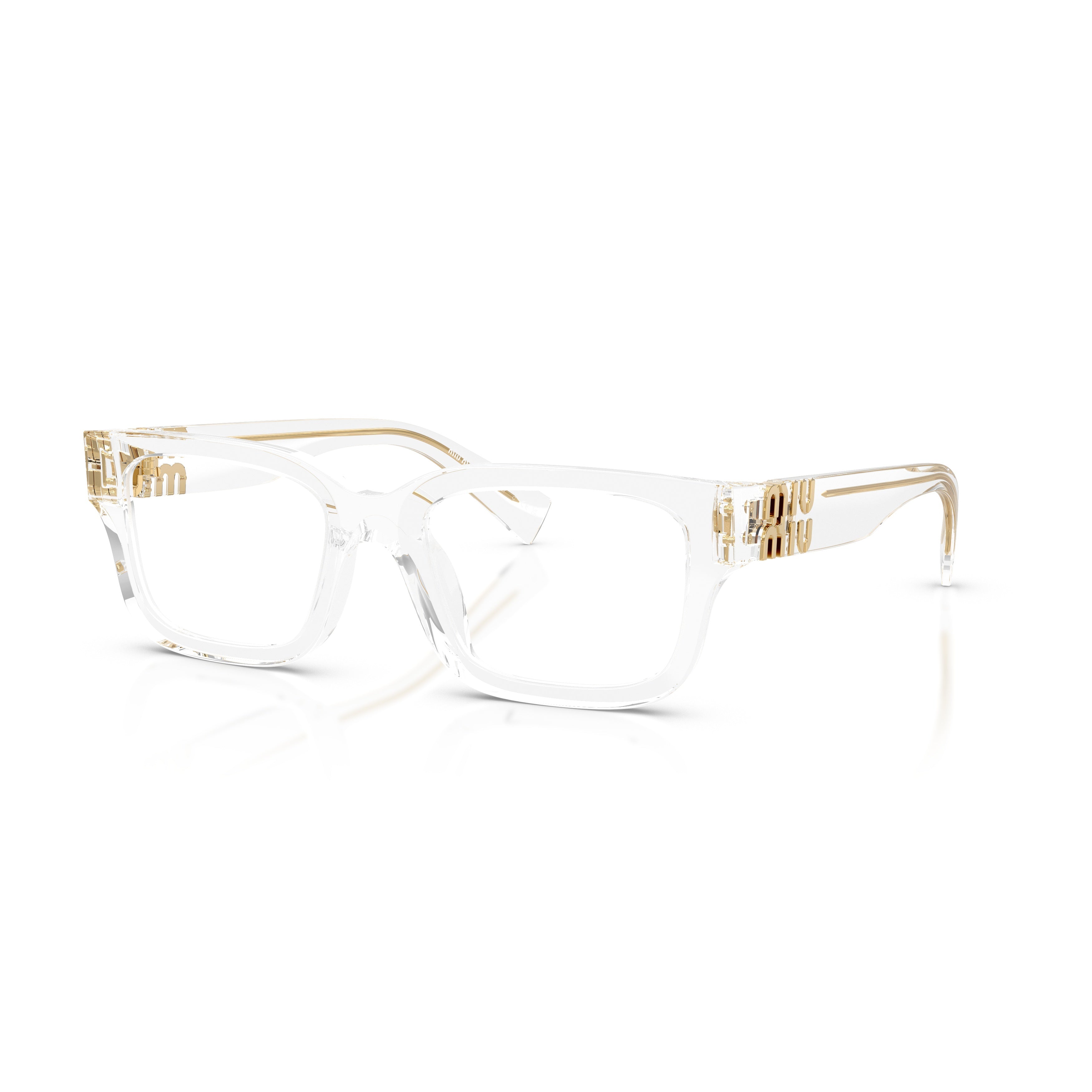 0mu 02yv Transparent Acetate Square Frame Eyeglasses