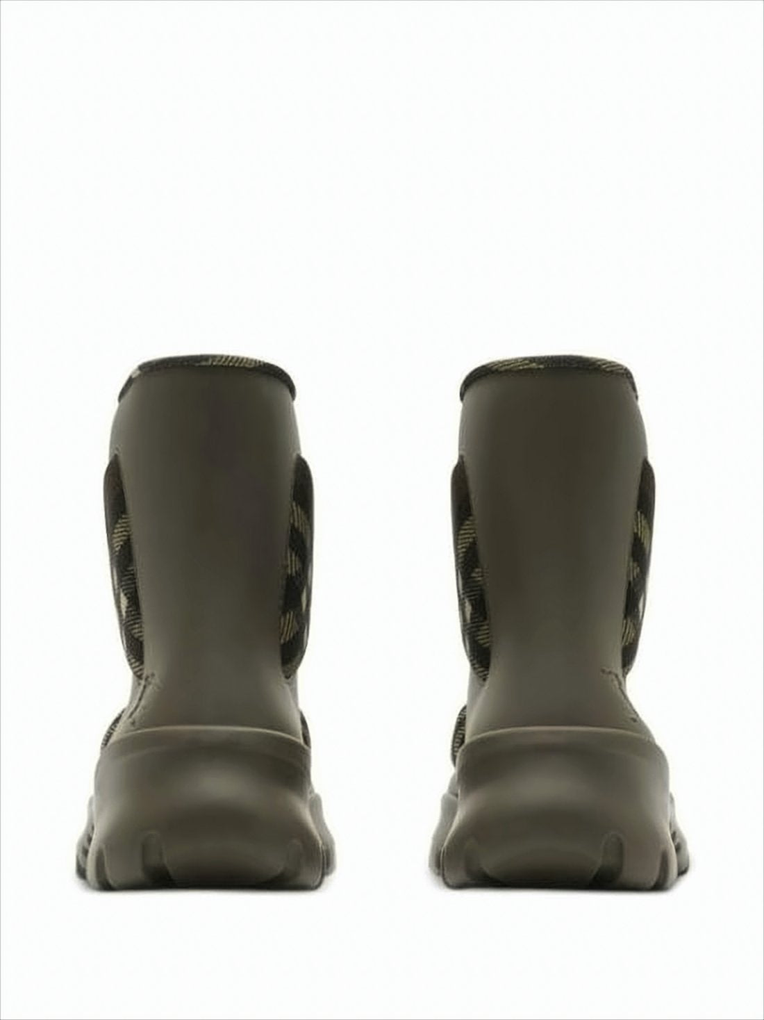 High-Top Burberry Boots with Chunky Sole
