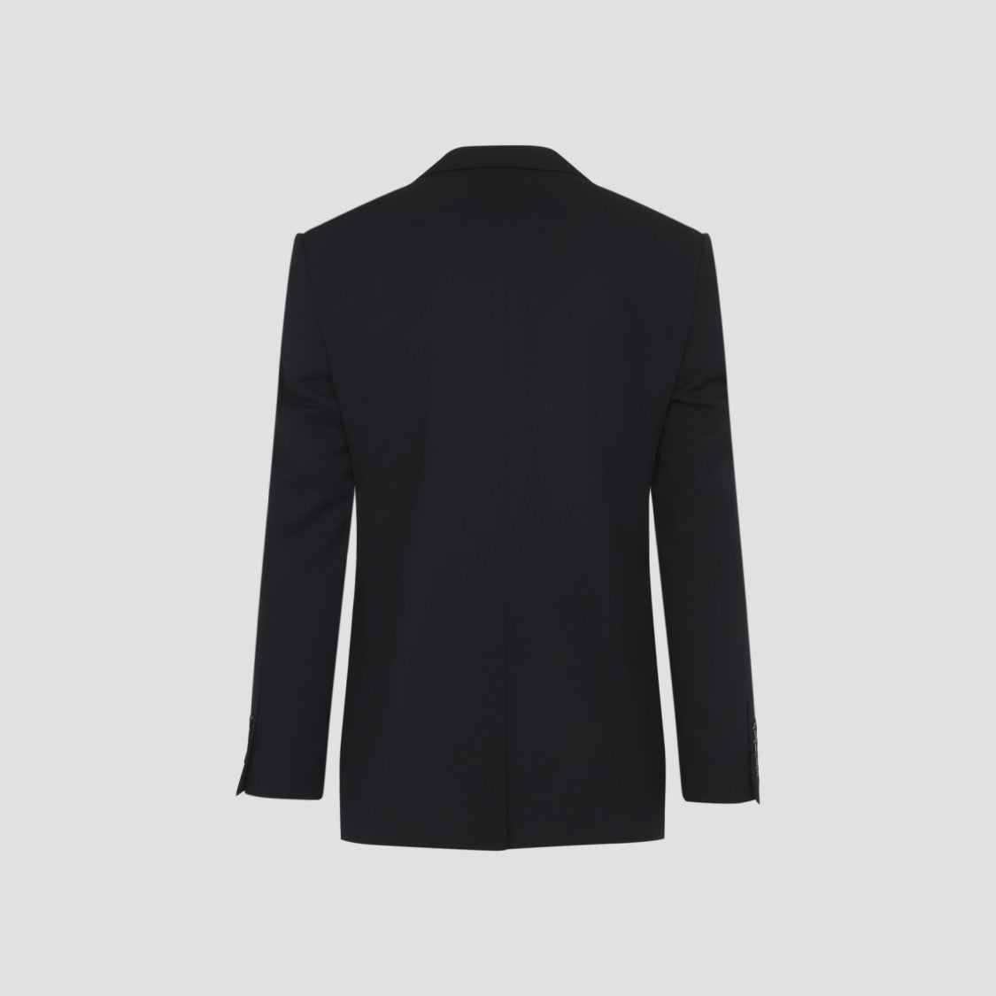 Tailored Black Wool and Cupro Blazer