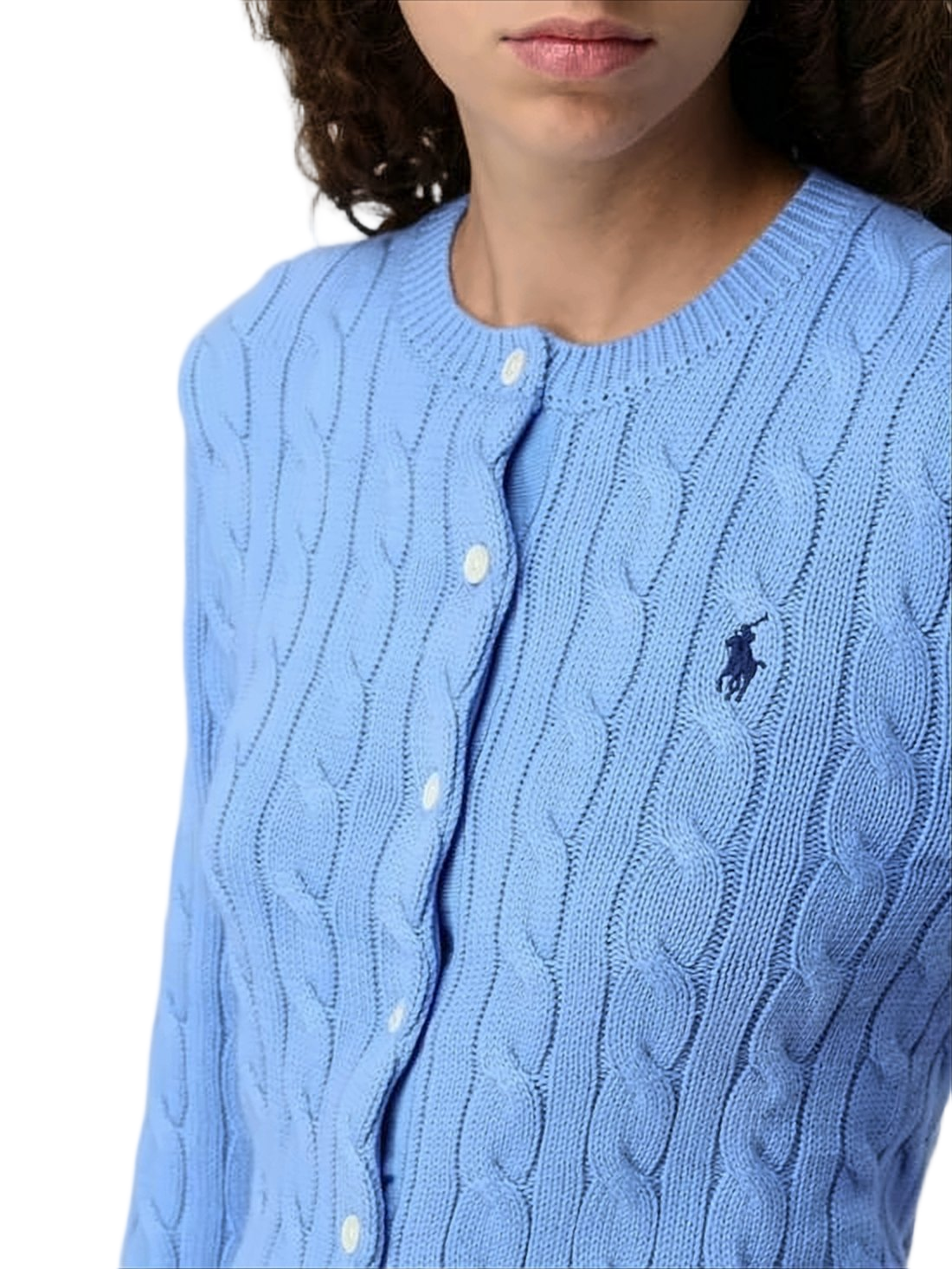 Textured Cable Knit Cardigan with Button-Down Front