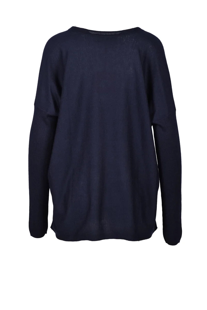 Silk and Cashmere Sweater - Midnight Blue
