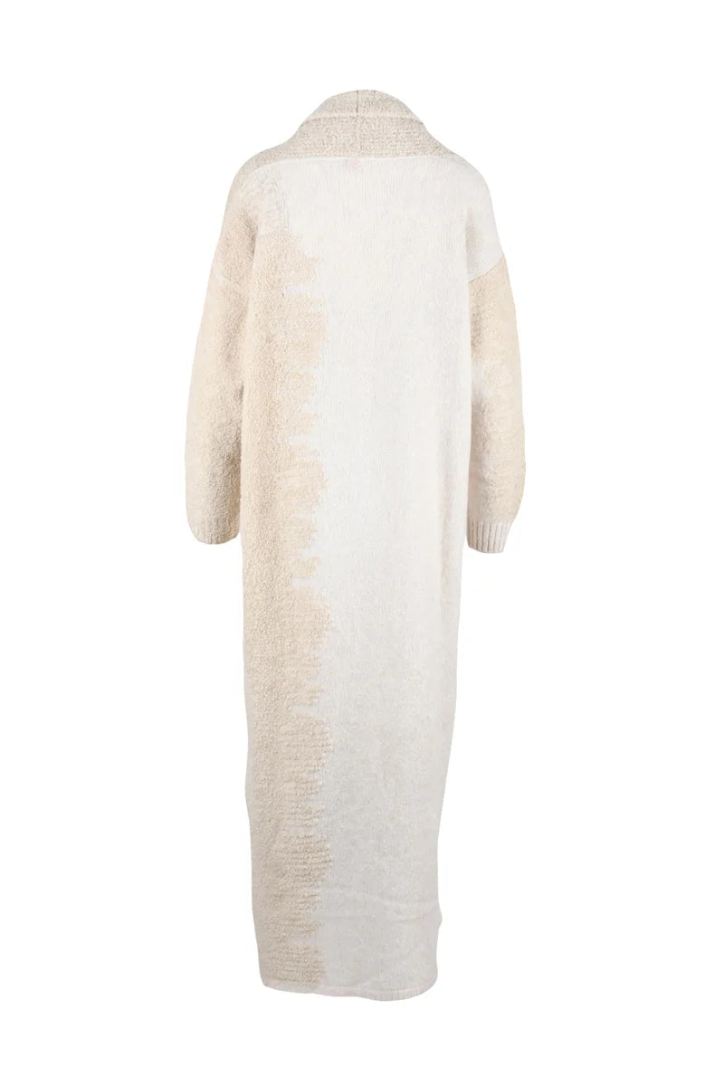 Maxi Cardigan Merino Wool Alpaca - White