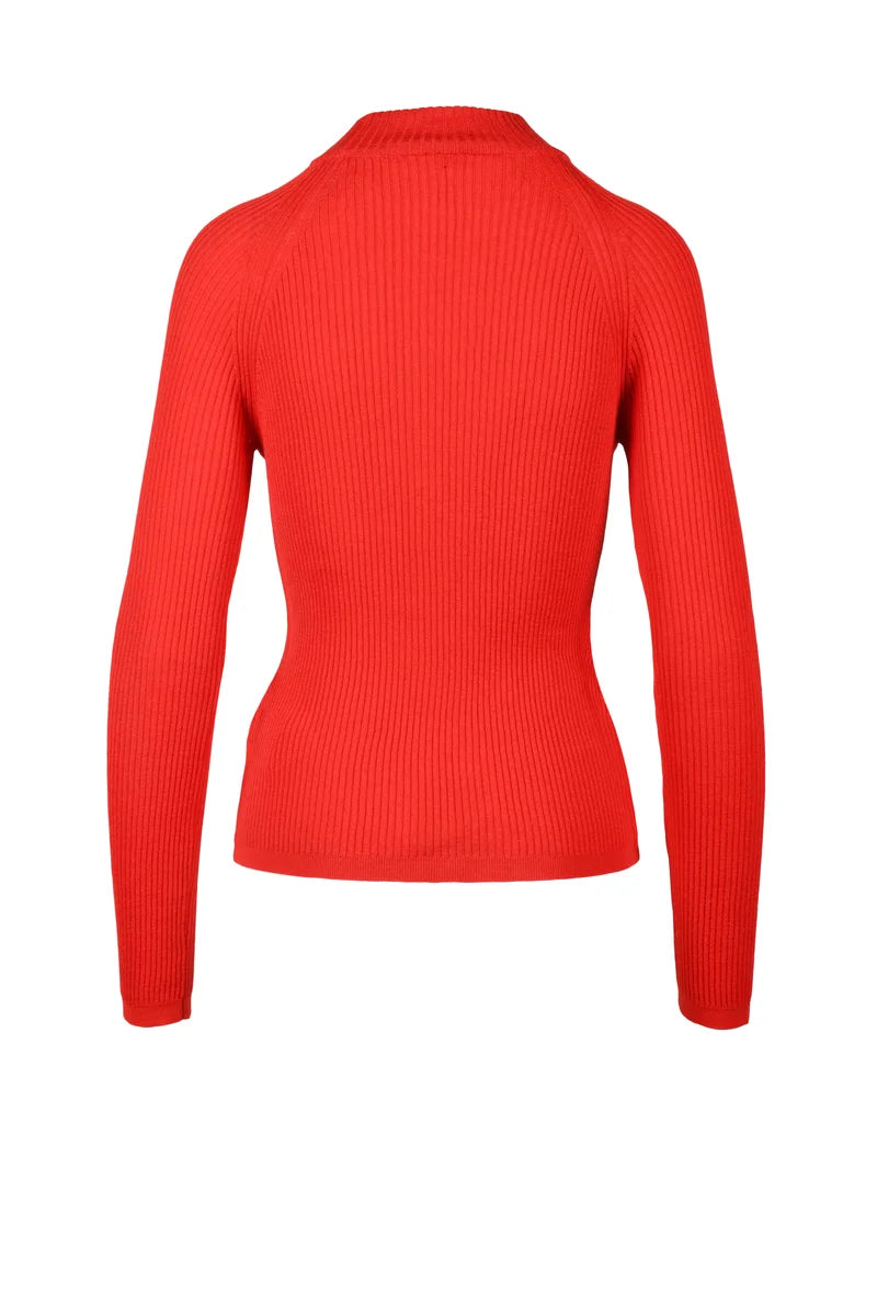 Ribbed Knit Sweater in 100% Virgin Wool