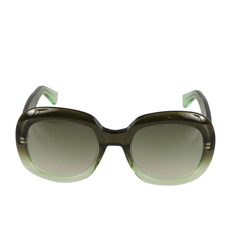Brigitte Oversized Square Frame Sunglasses with Gradient Green Design