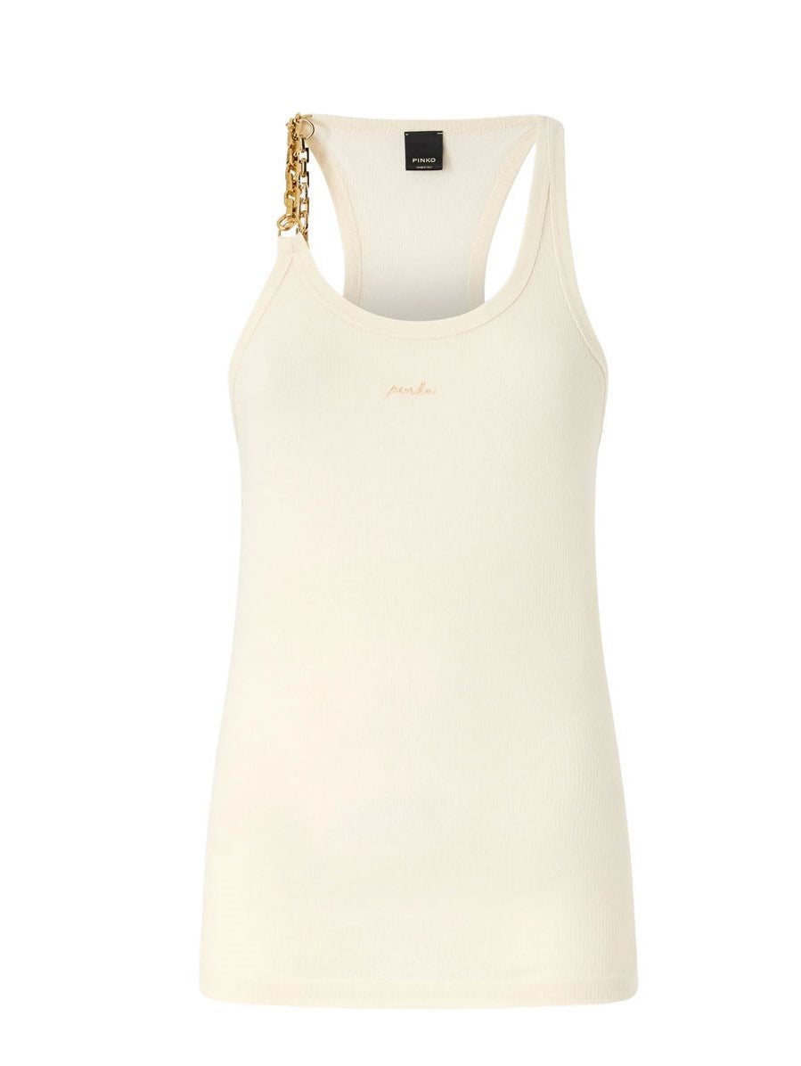 Charlene Ribbed Knit Chain Tank Top