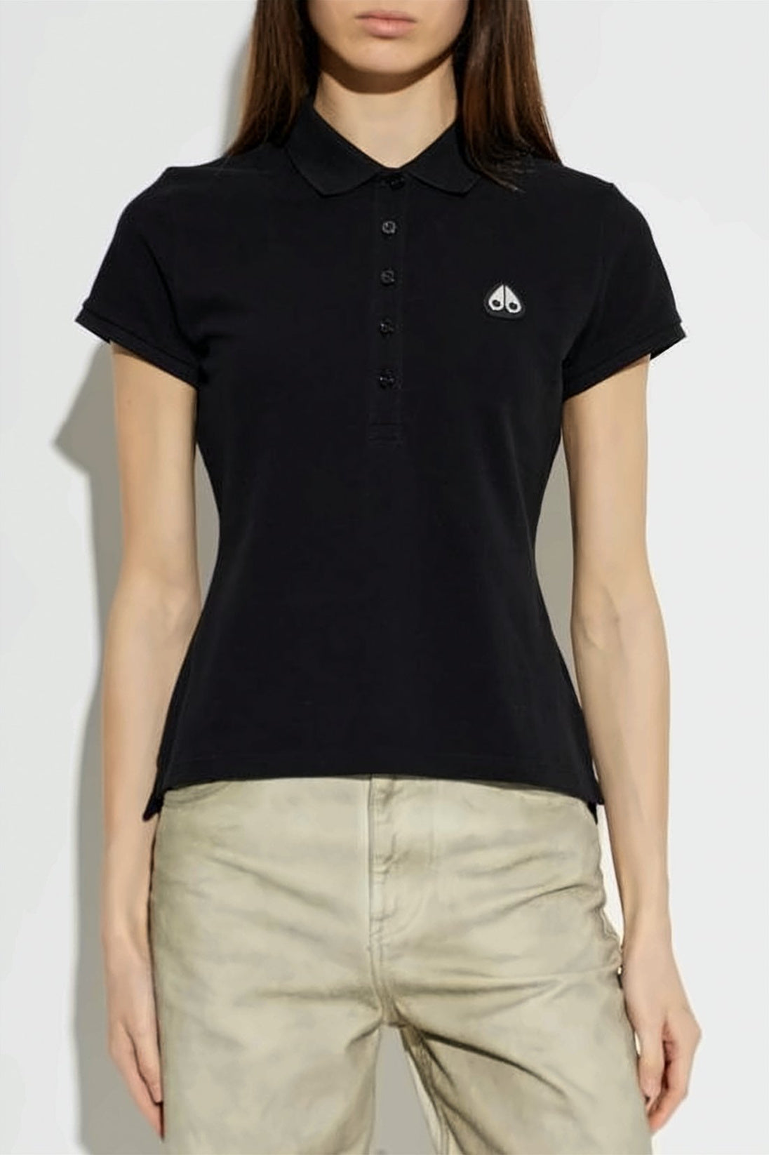 Short-Sleeved Polo Shirt with Classic Collar and Embroidered Logo
