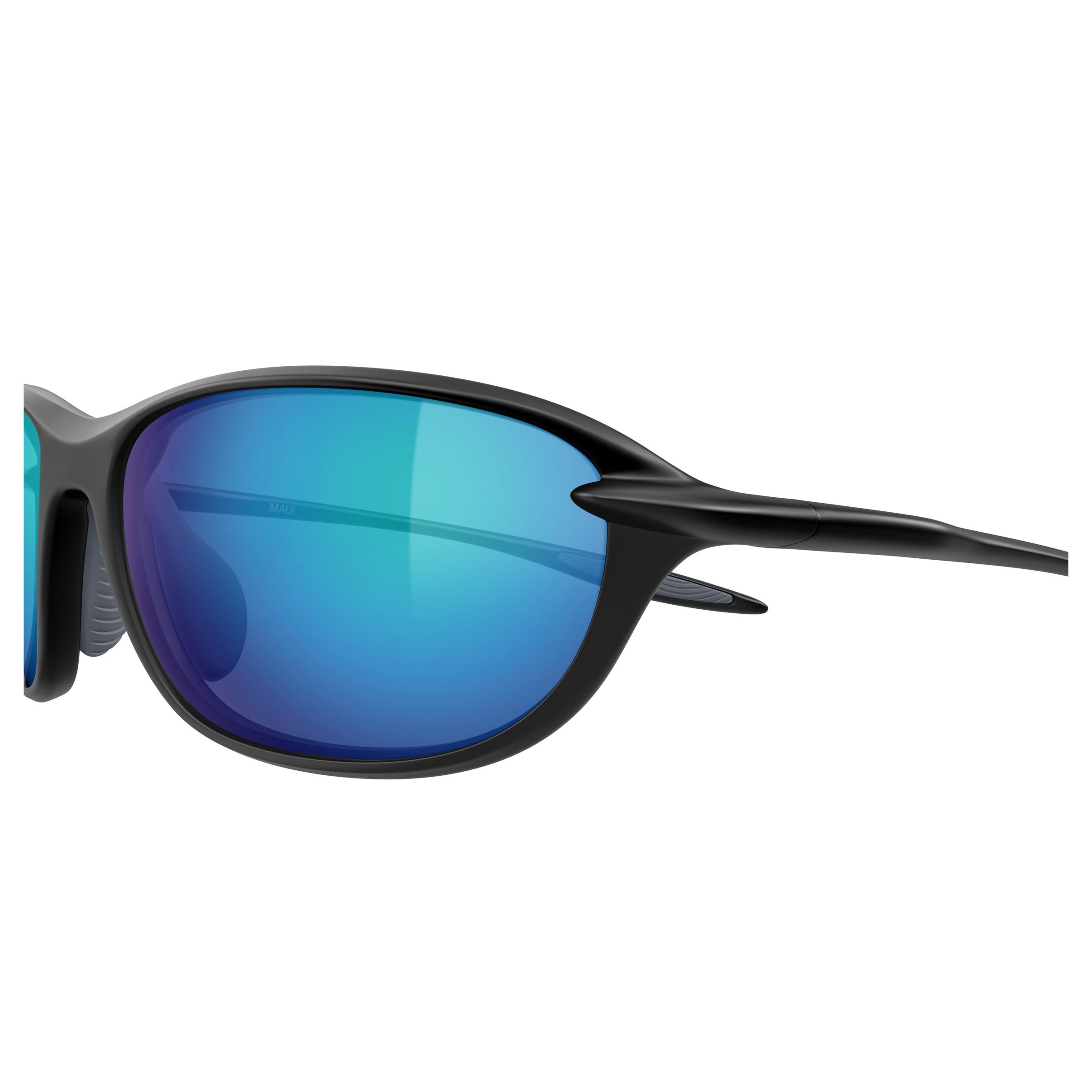 Hookipa Ultra R Wraparound Matte Black Sunglasses with Reflective Gradient Lenses