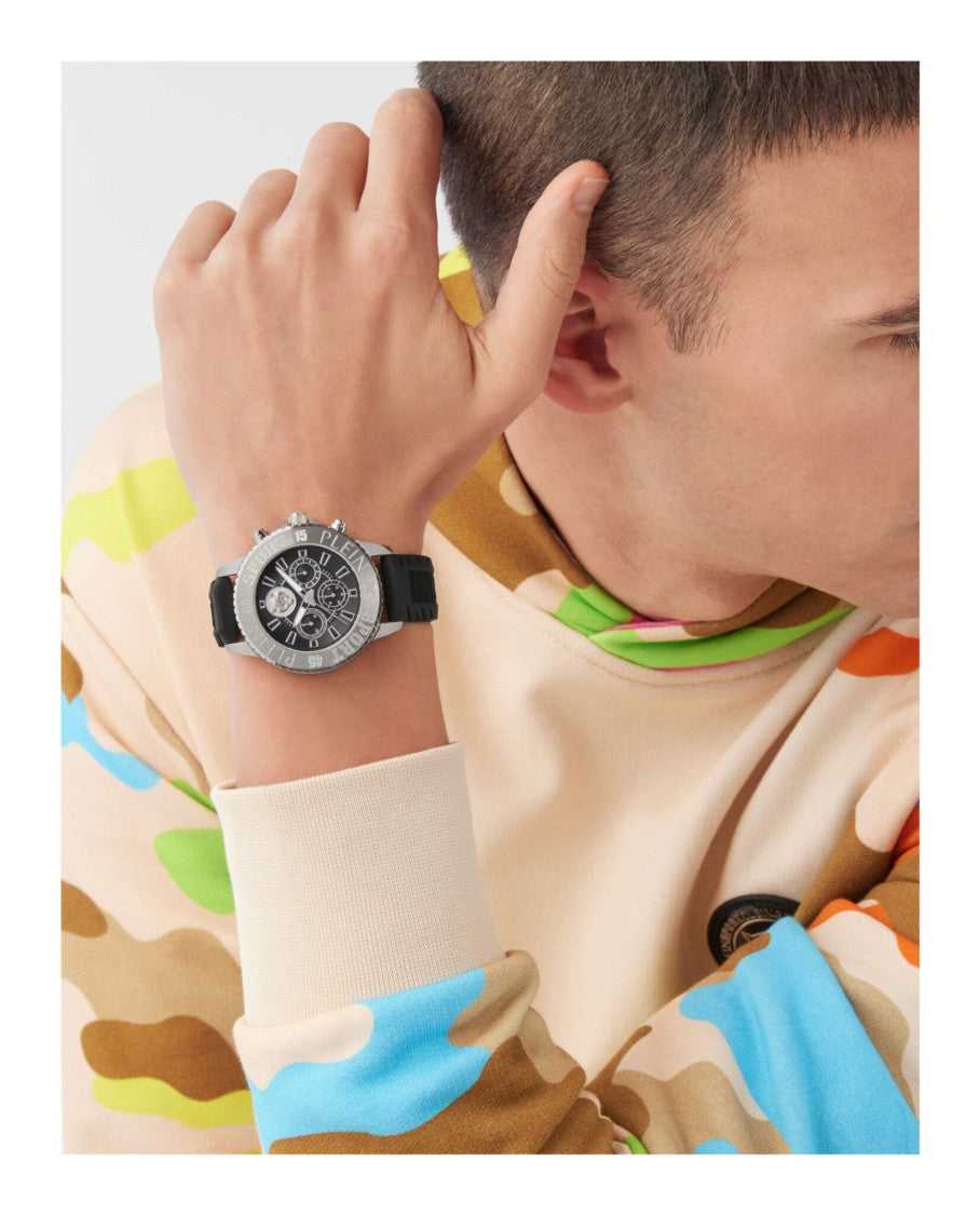 Glam Chrono Silicone Watch