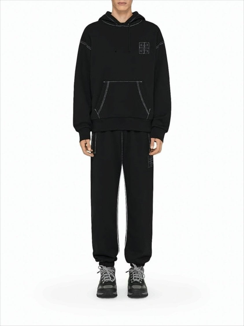 Relaxed Fit Black Hoodie with Kangaroo Pocket