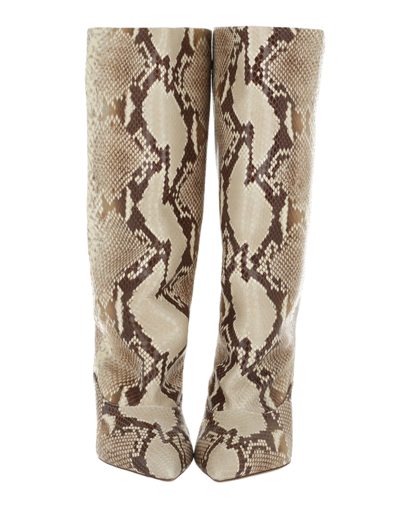 Ines Printed Python Mid-Calf Boots