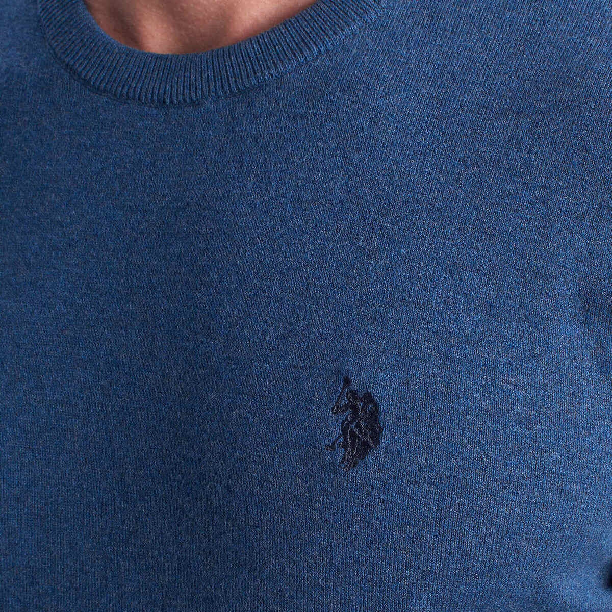 Medium-Weight Cotton Blend Crewneck Sweater