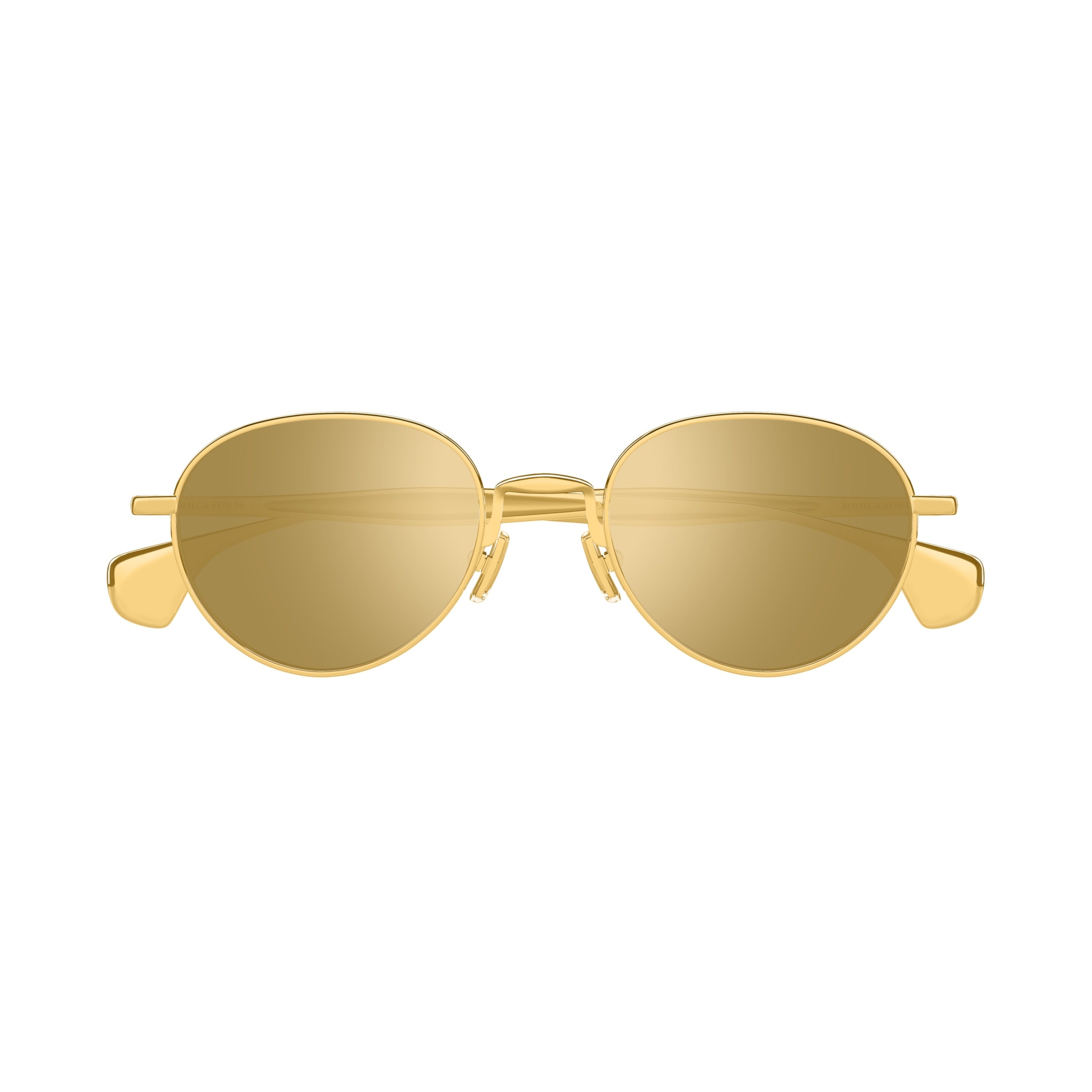 Bv1396s Rounded Metallic Gold Sunglasses