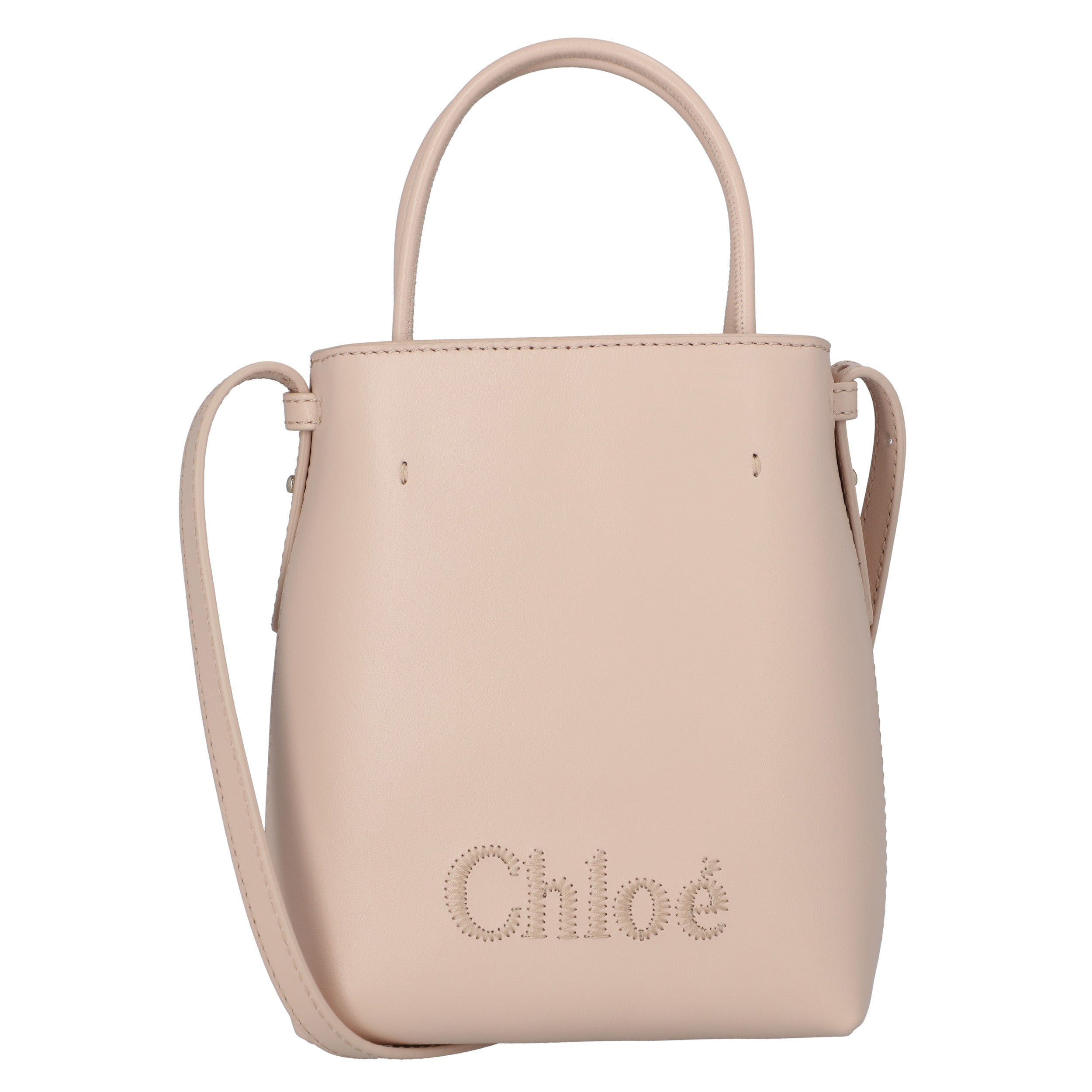 Sense Micro Tote Bag In Soft Leather Beige
