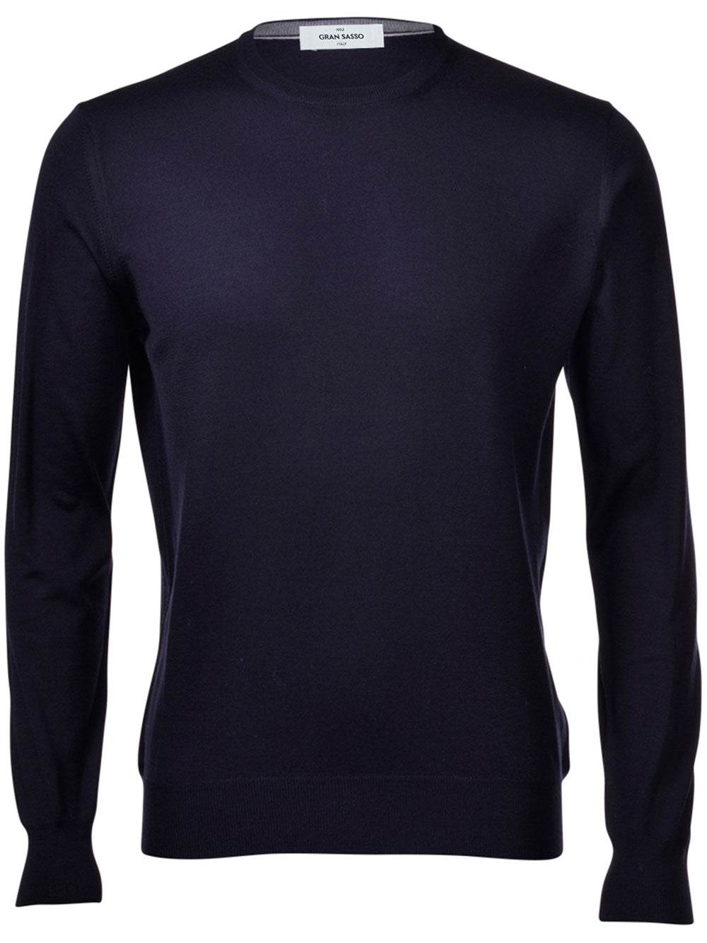 Paricollo Rich Blue Fine-Knit Wool Sweater