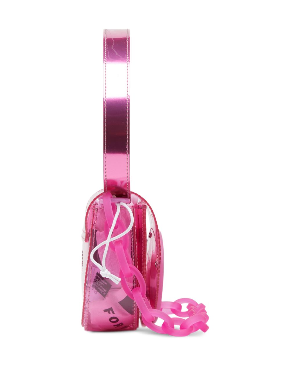 Translucent Pink Silk and Nylon Handbag