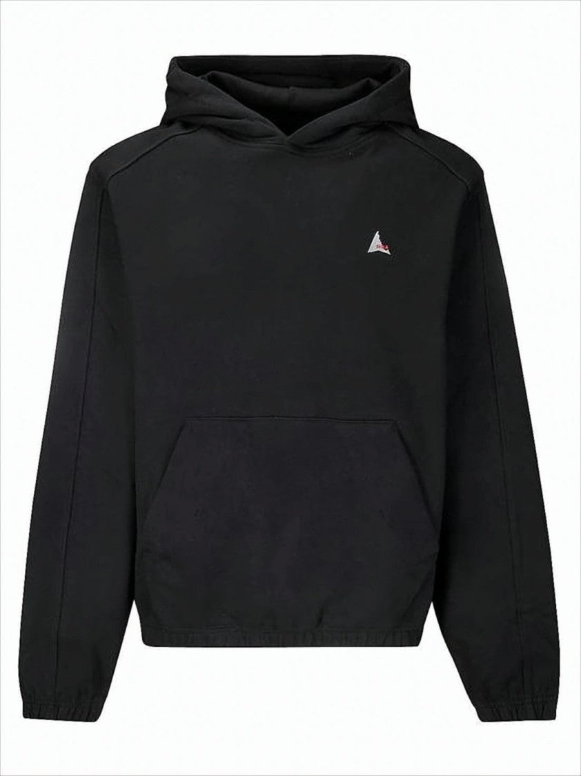 Cropped Black Hoodie with Relaxed Fit