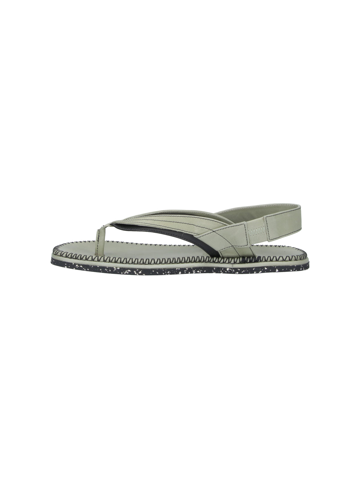 Grey Andras Thong Style Leather Sandals
