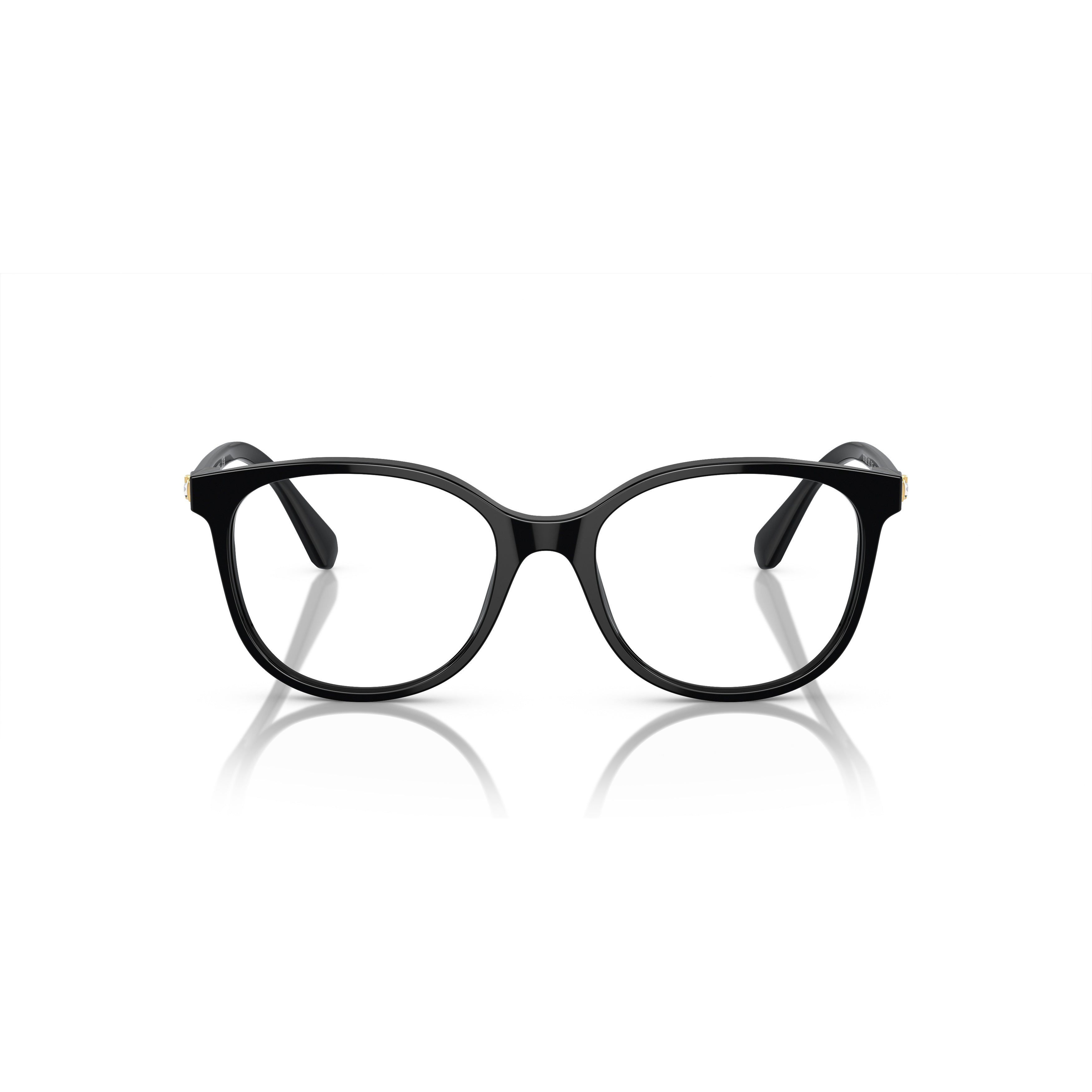 0Sk2002 Rounded Square Frame Eyeglasses with Gold Accents