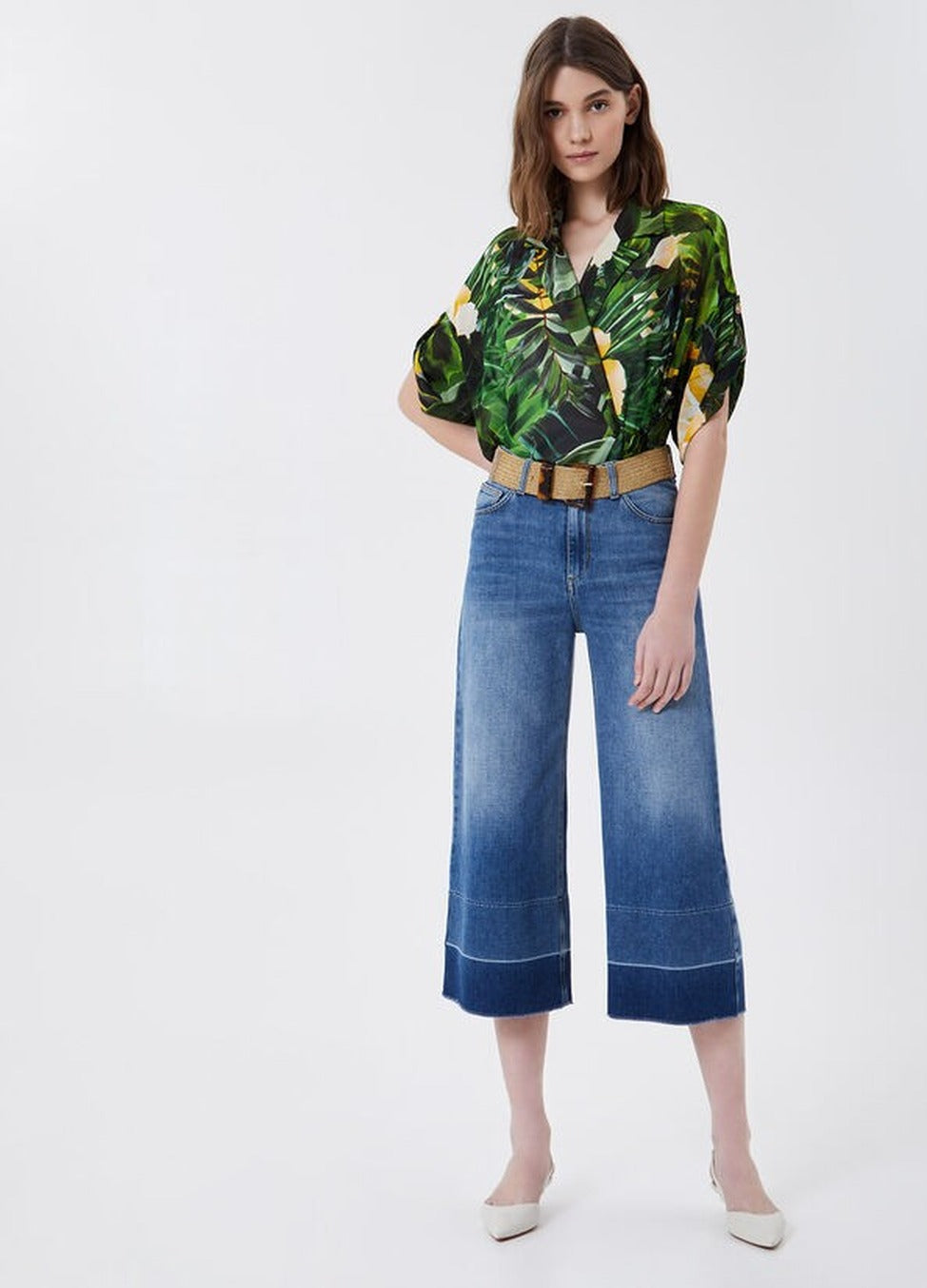 Wide Leg High Waist Denim Jeans