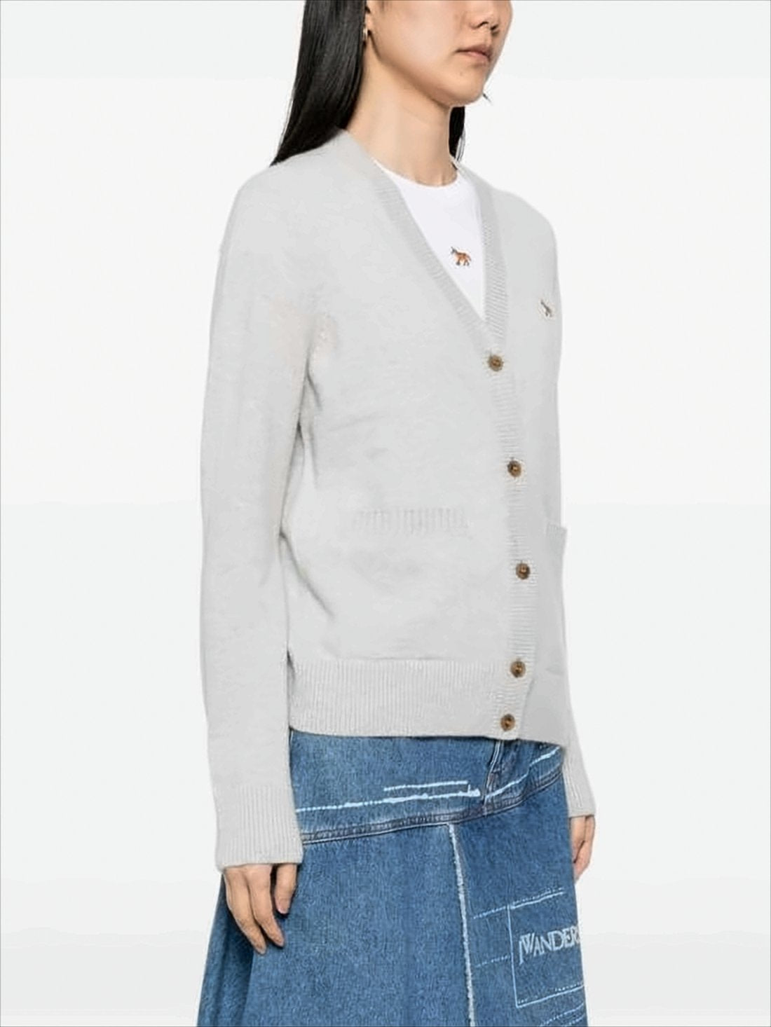 Boxy Fit V-Neck Cardigan