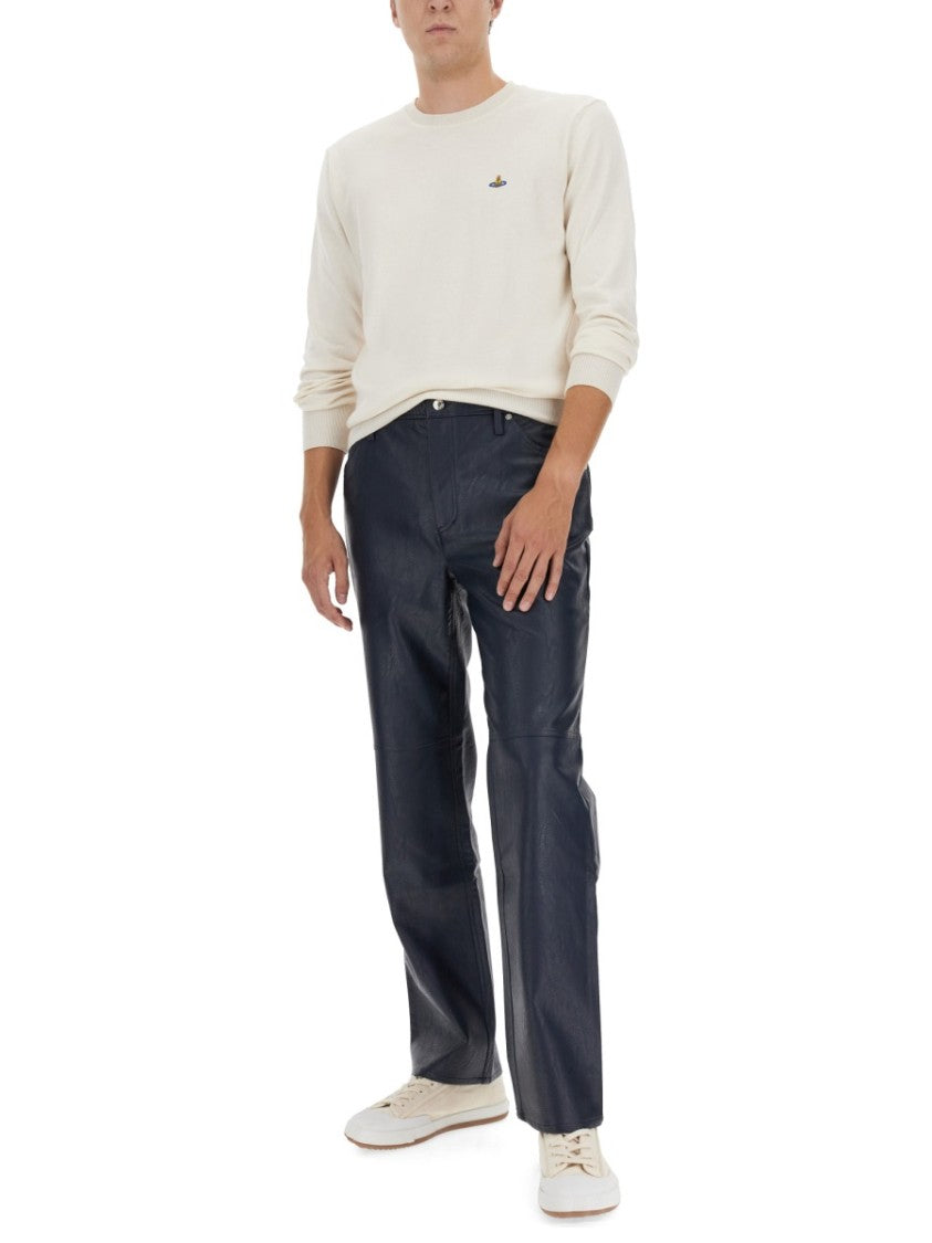 Cotton-Cashmere Blend Jersey With Embroidered Logo