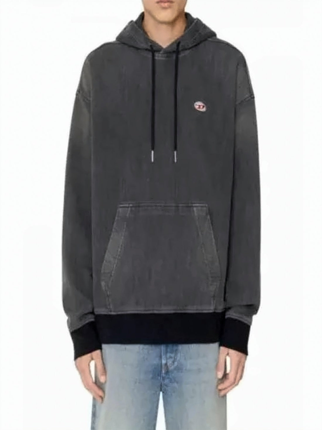 Washed Black Relaxed Fit Hoodie