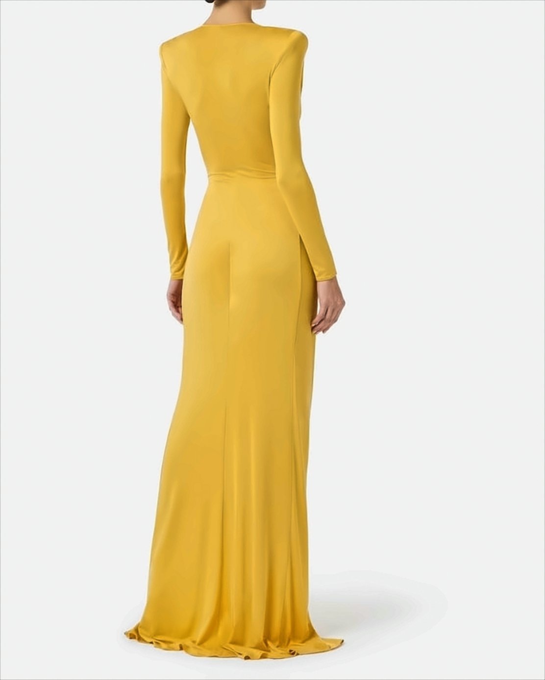 Red Carpet Dress In Cupro Jersey With Jewel Logo