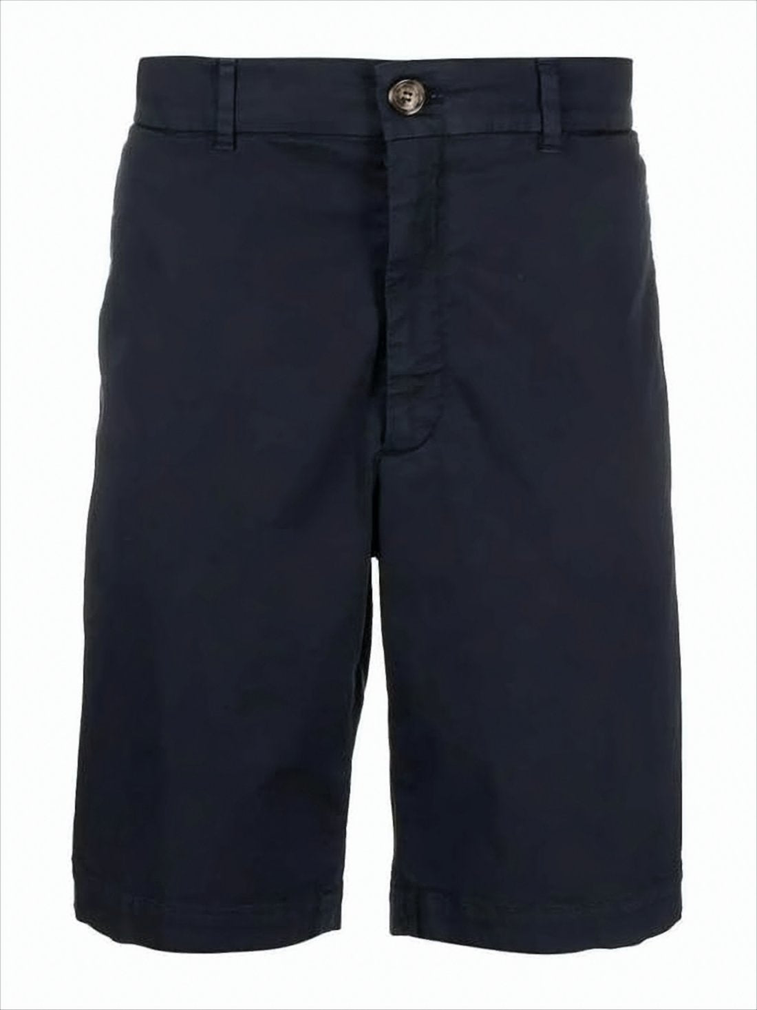 Tailored Blue Shorts with Button