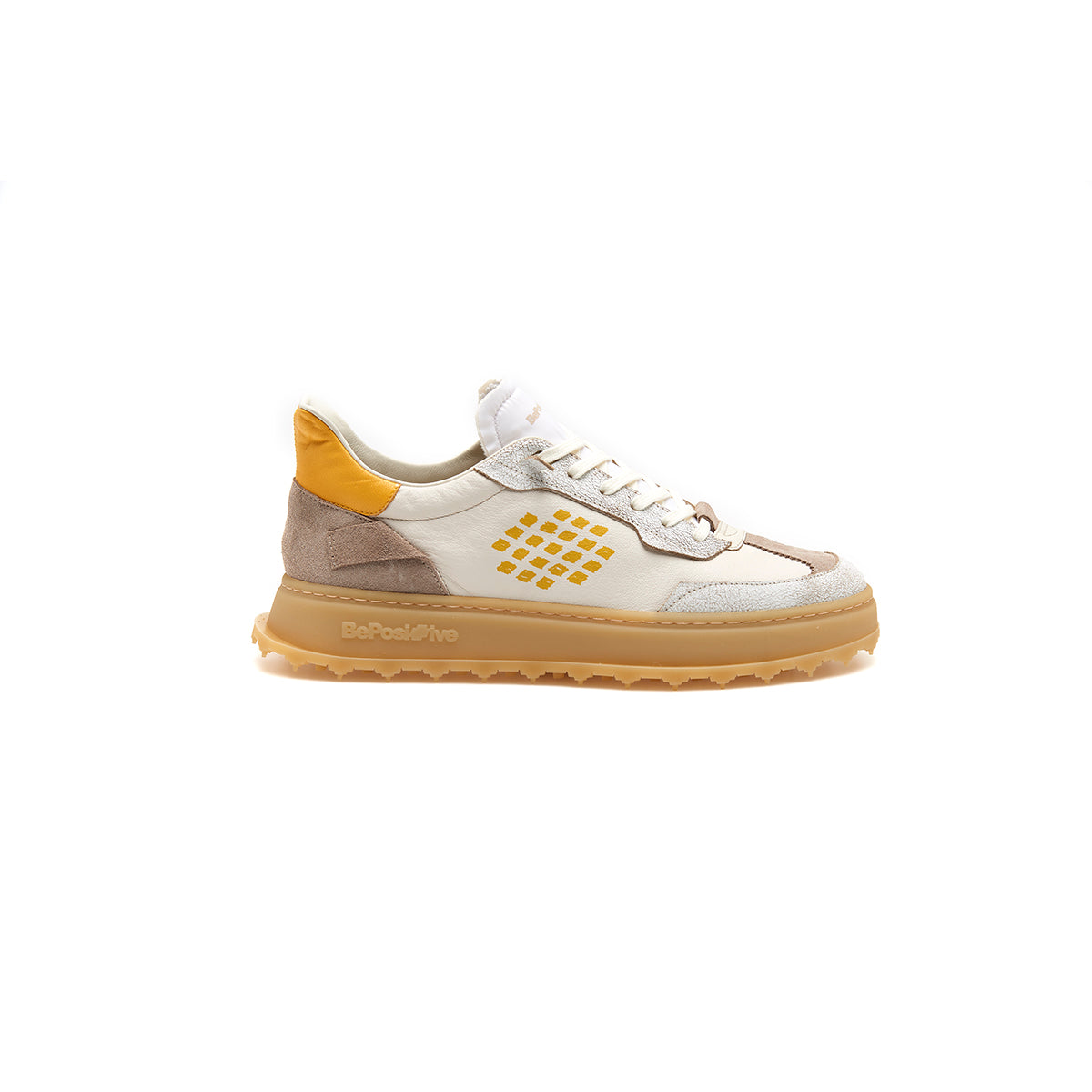 Leather Suede Asymmetric Wing Sneakers