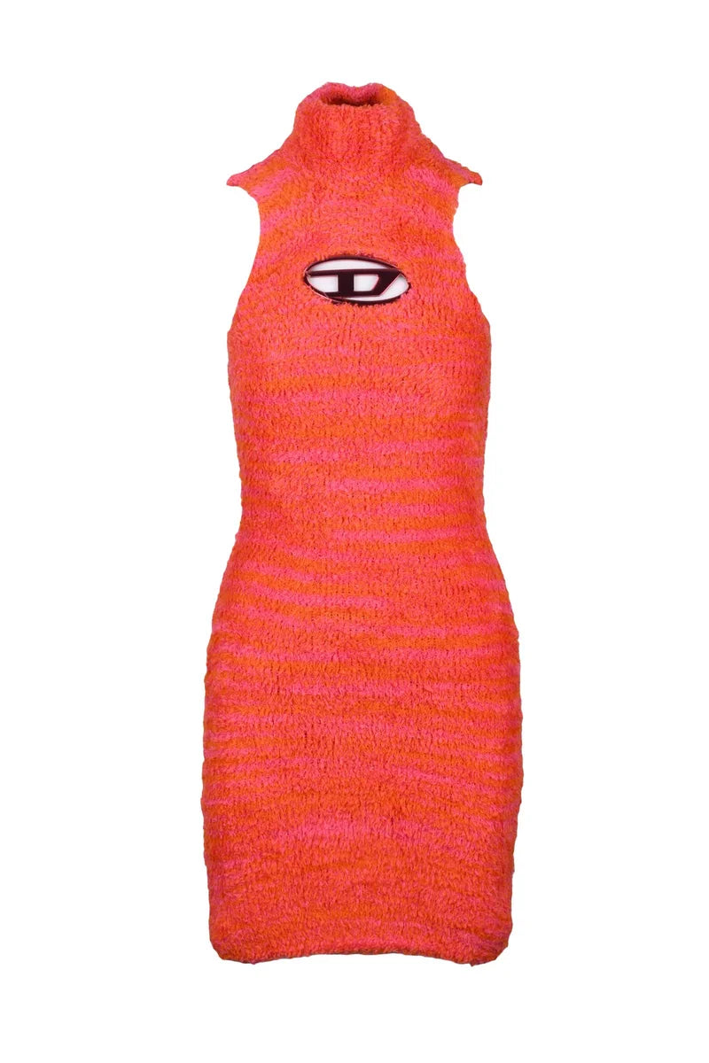 Sponge Midi Dress - Fuchsia/Orange