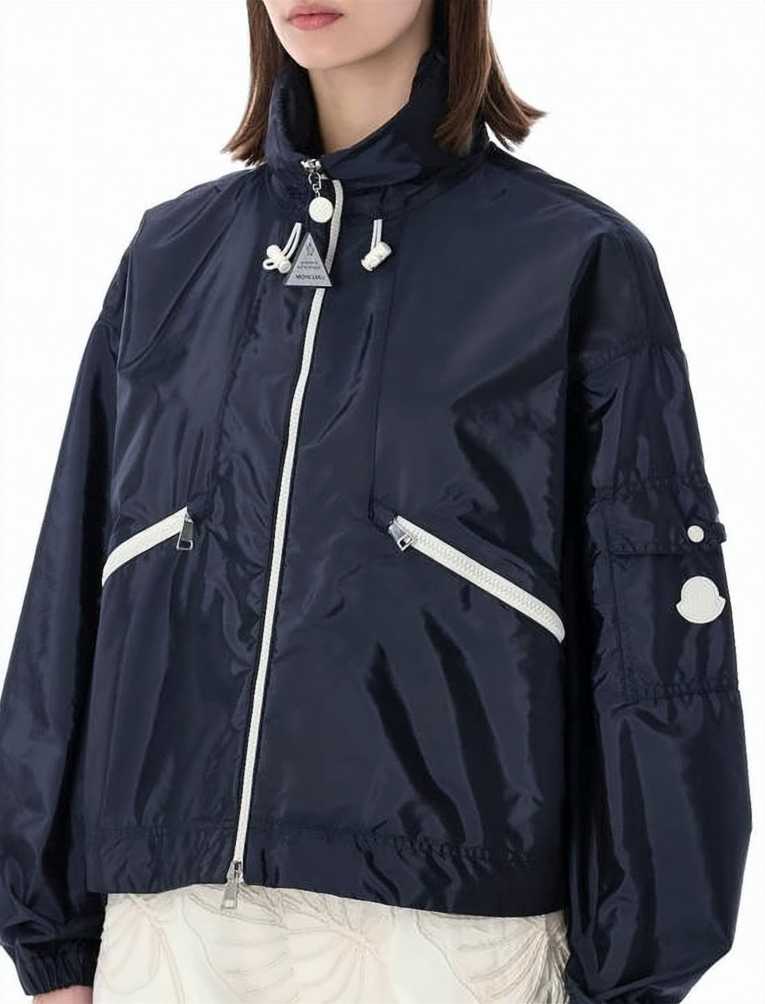Lightweight Shiny Jacket With High Collar