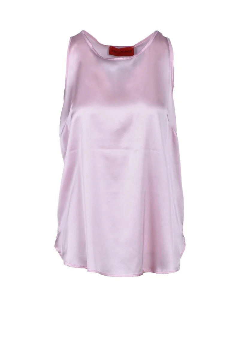 Stretch Silk Top - Pink