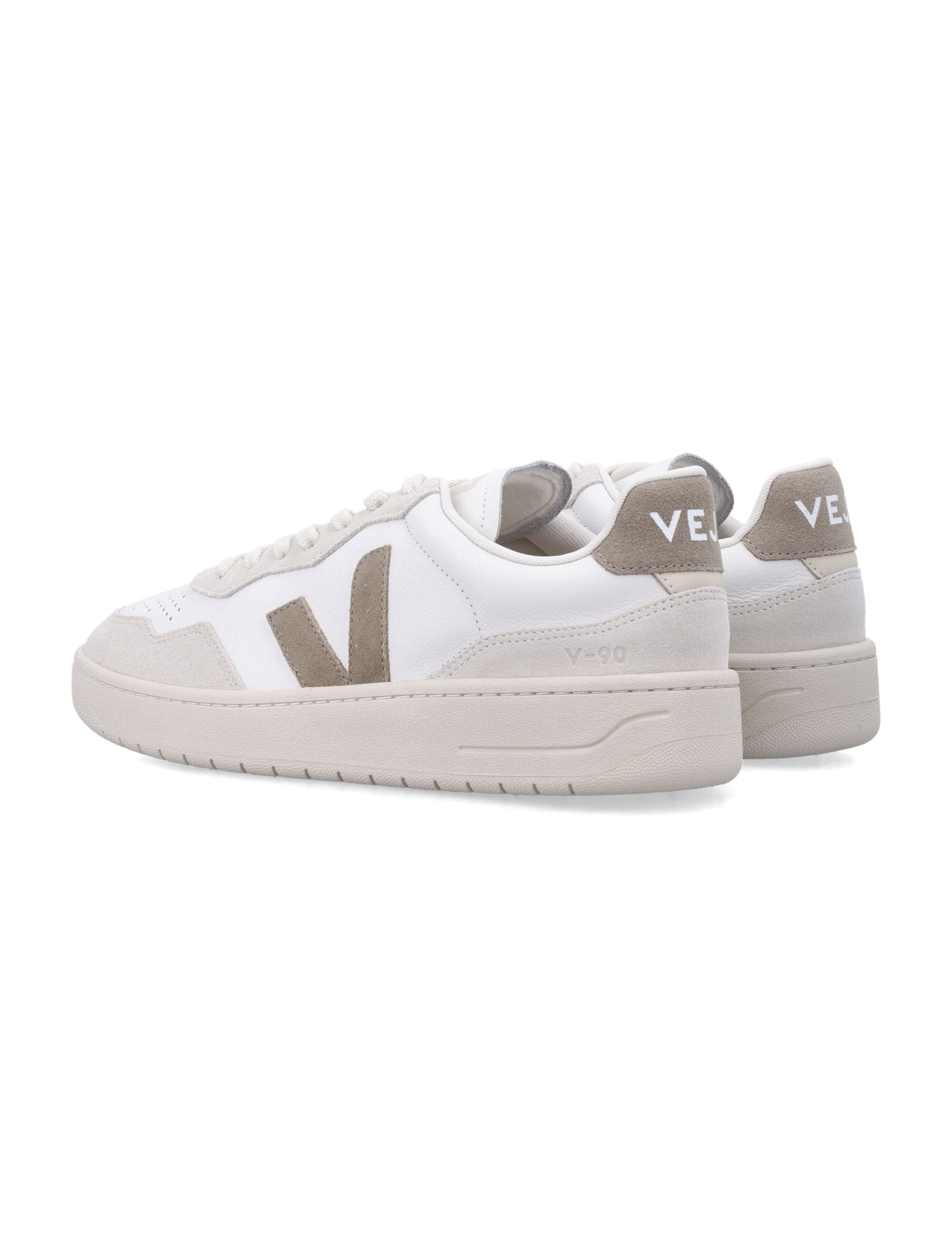 Skórzane sneakersy V-90 w kolorze białym
