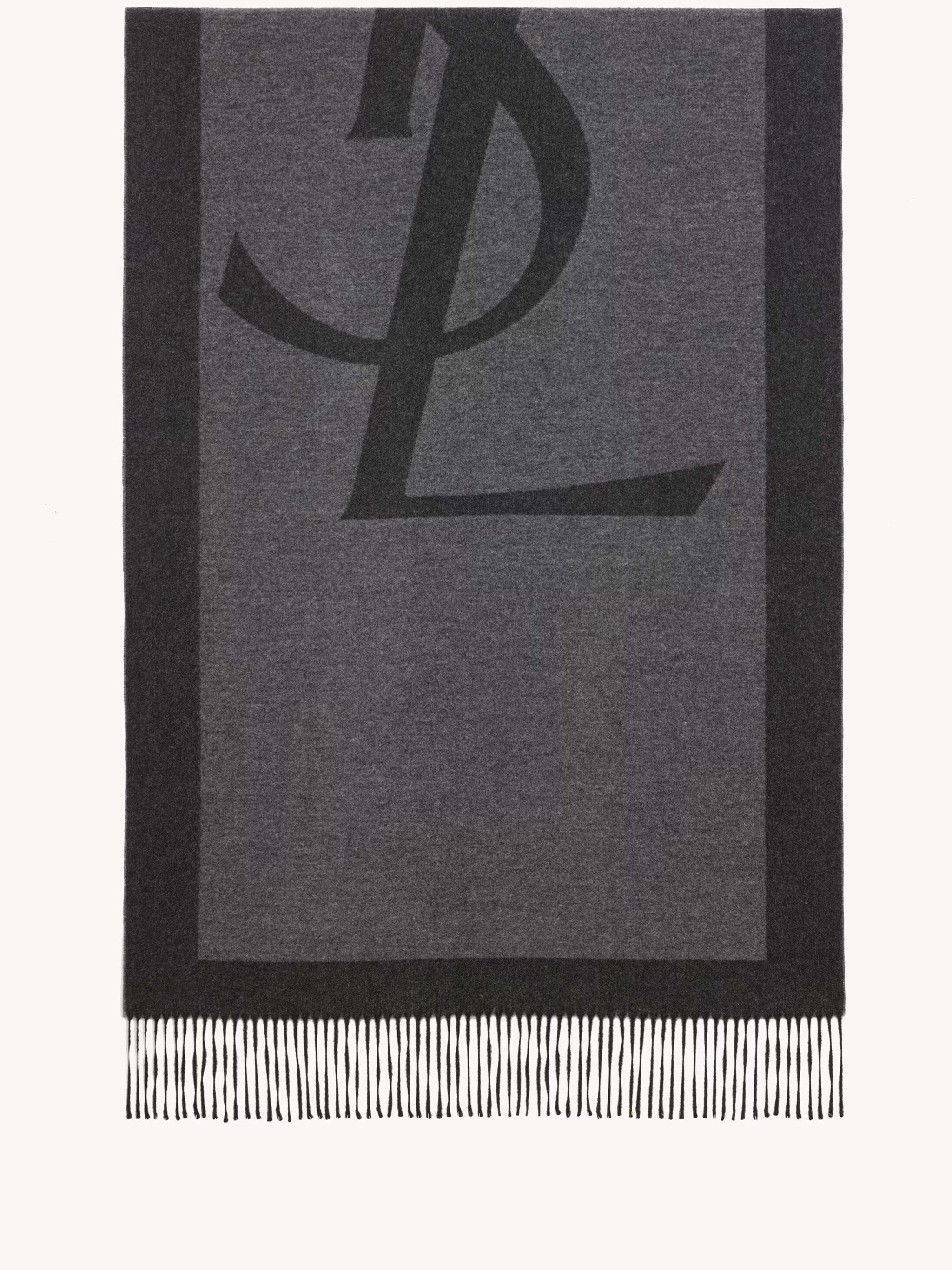 Grey Sciarpa Cassandre Monogrammed Scarf