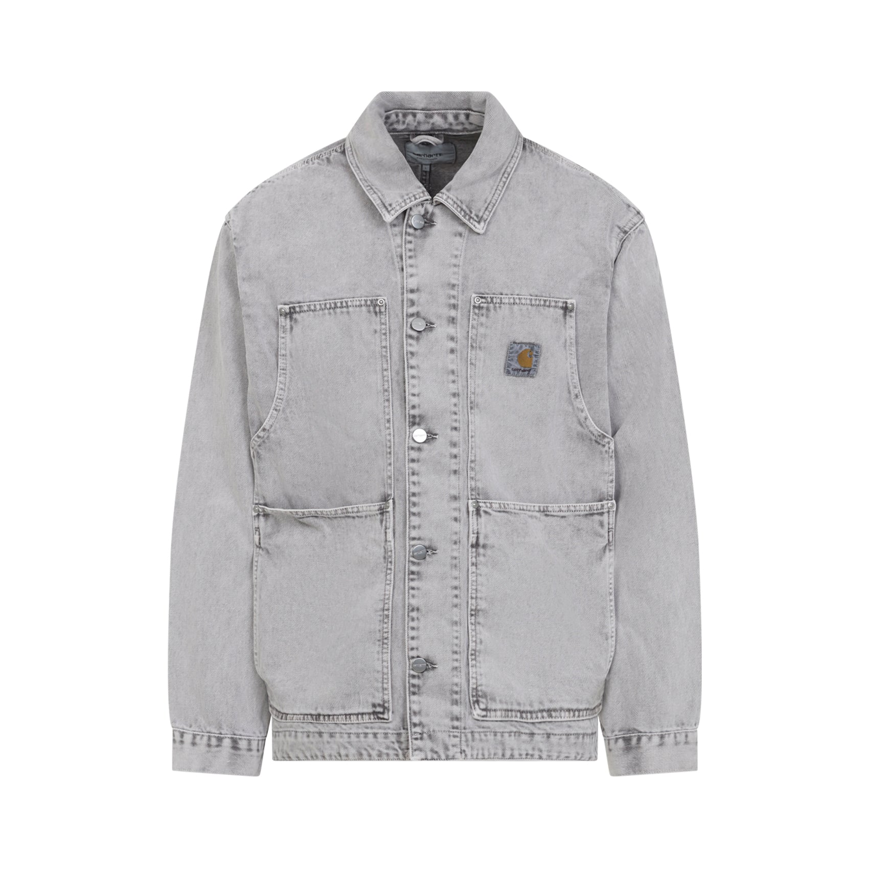 Rugged Grey Cotton Utility Jacket