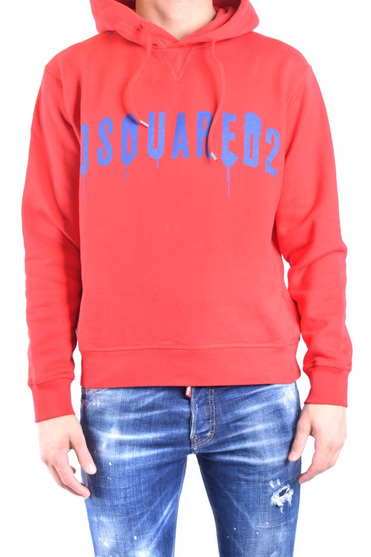 Multicolor Graphic Sweatshirt With Hood And Drawstrings