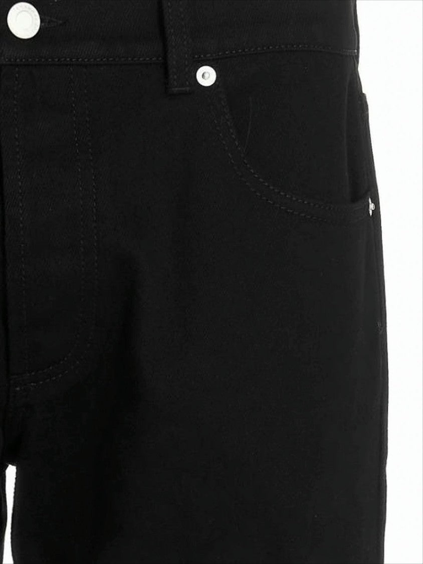 Classic Tailored Black Straight Pants with Subtle Logo