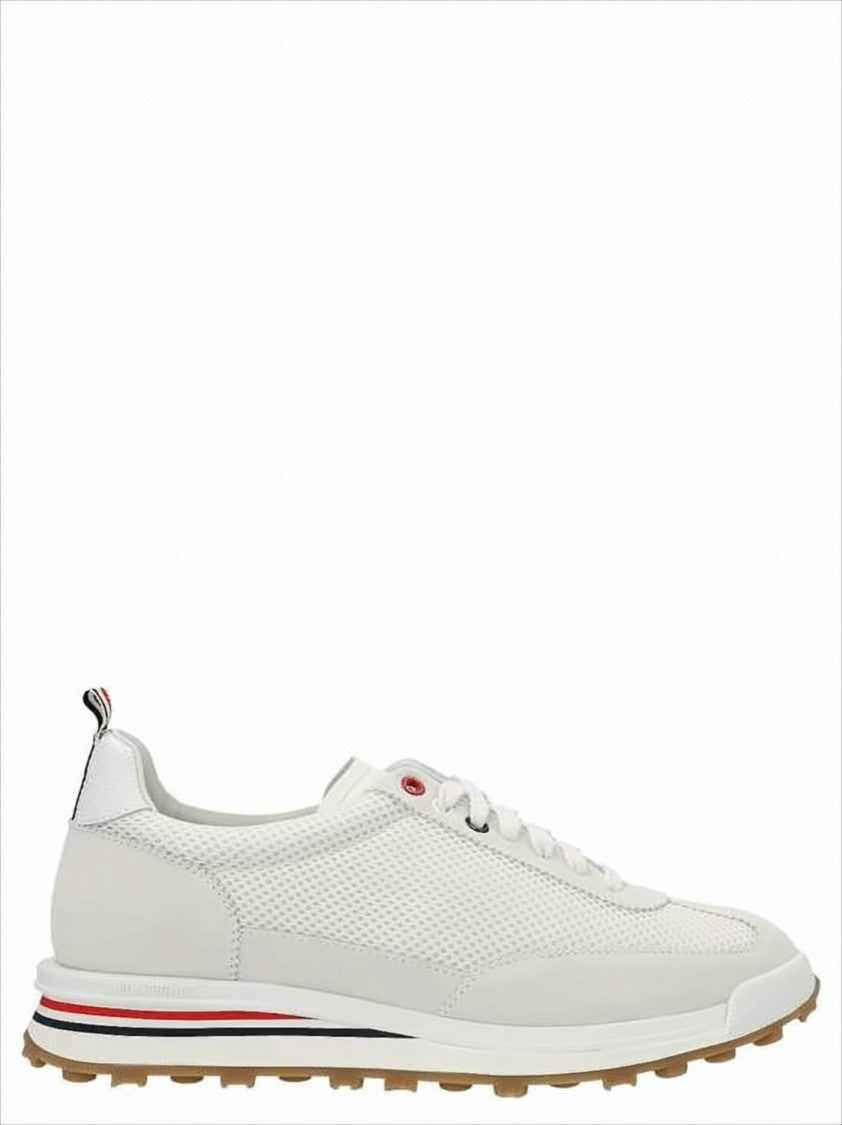 Sneaker with Leather and Mesh Accents