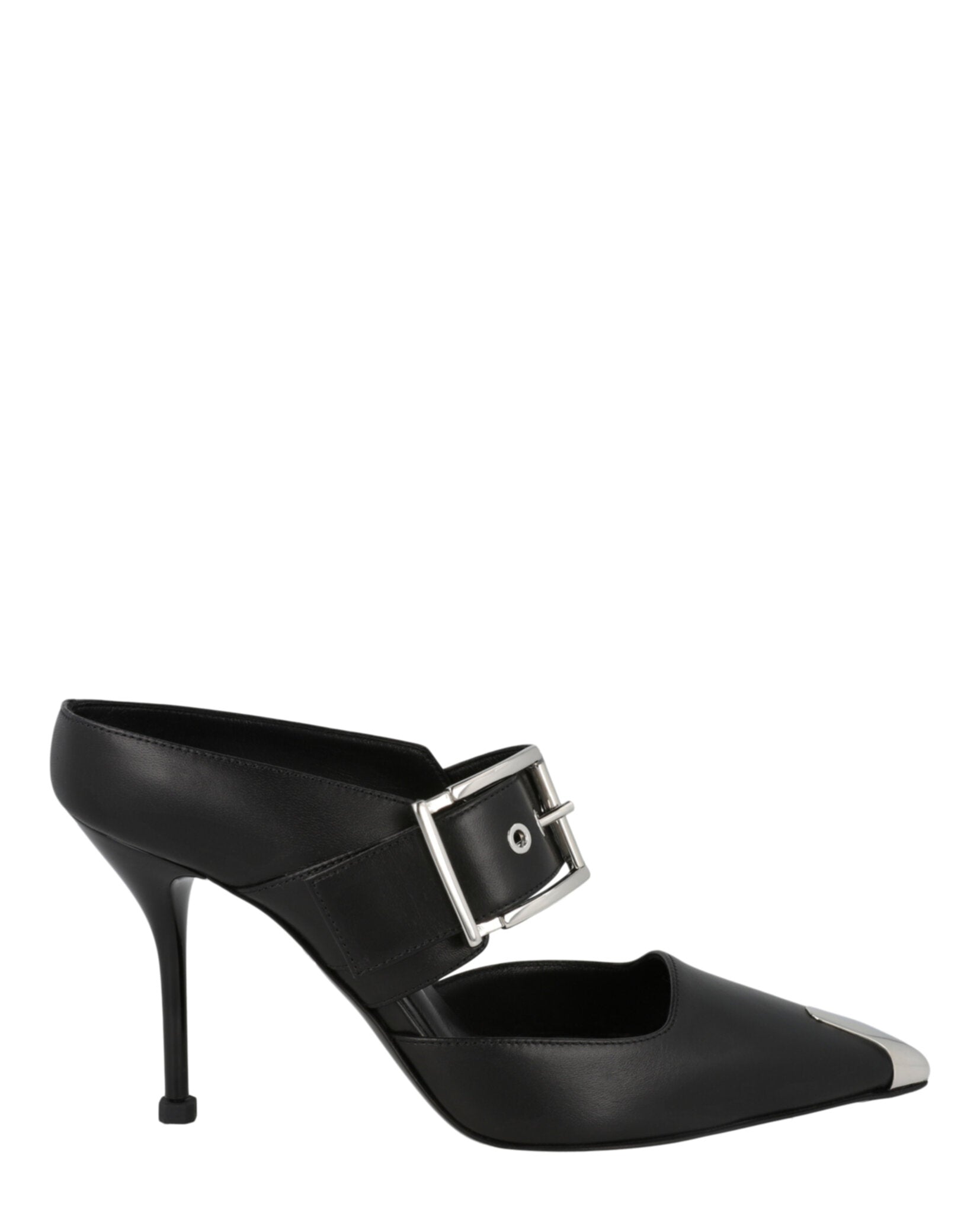 Buckle Leather Mules