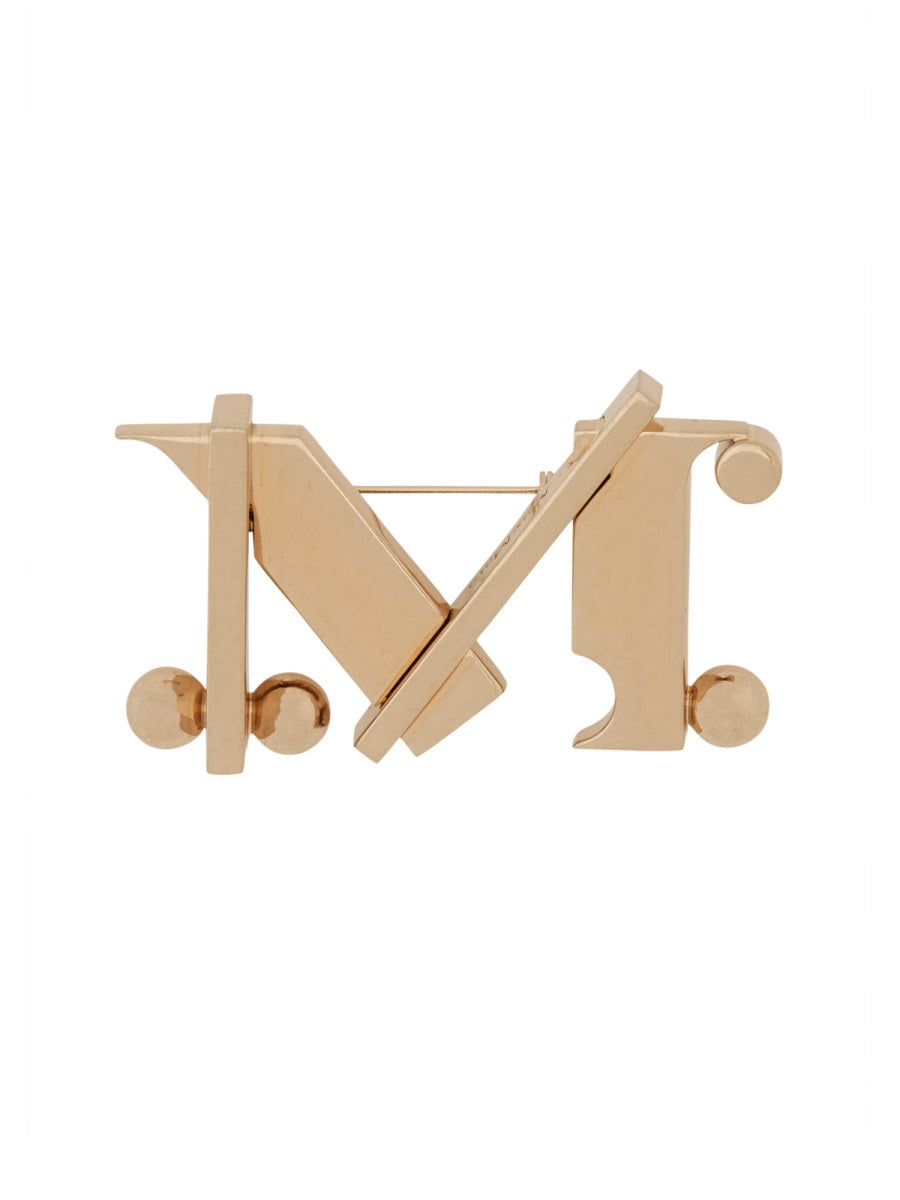 Monogram Brooch with Polished Finish and Versatile Design