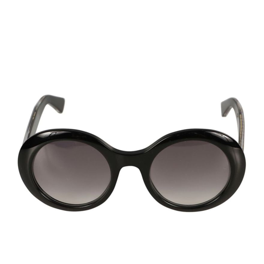 Audrey Bold Rounded Frame Sunglasses with Gradient Dark Lenses