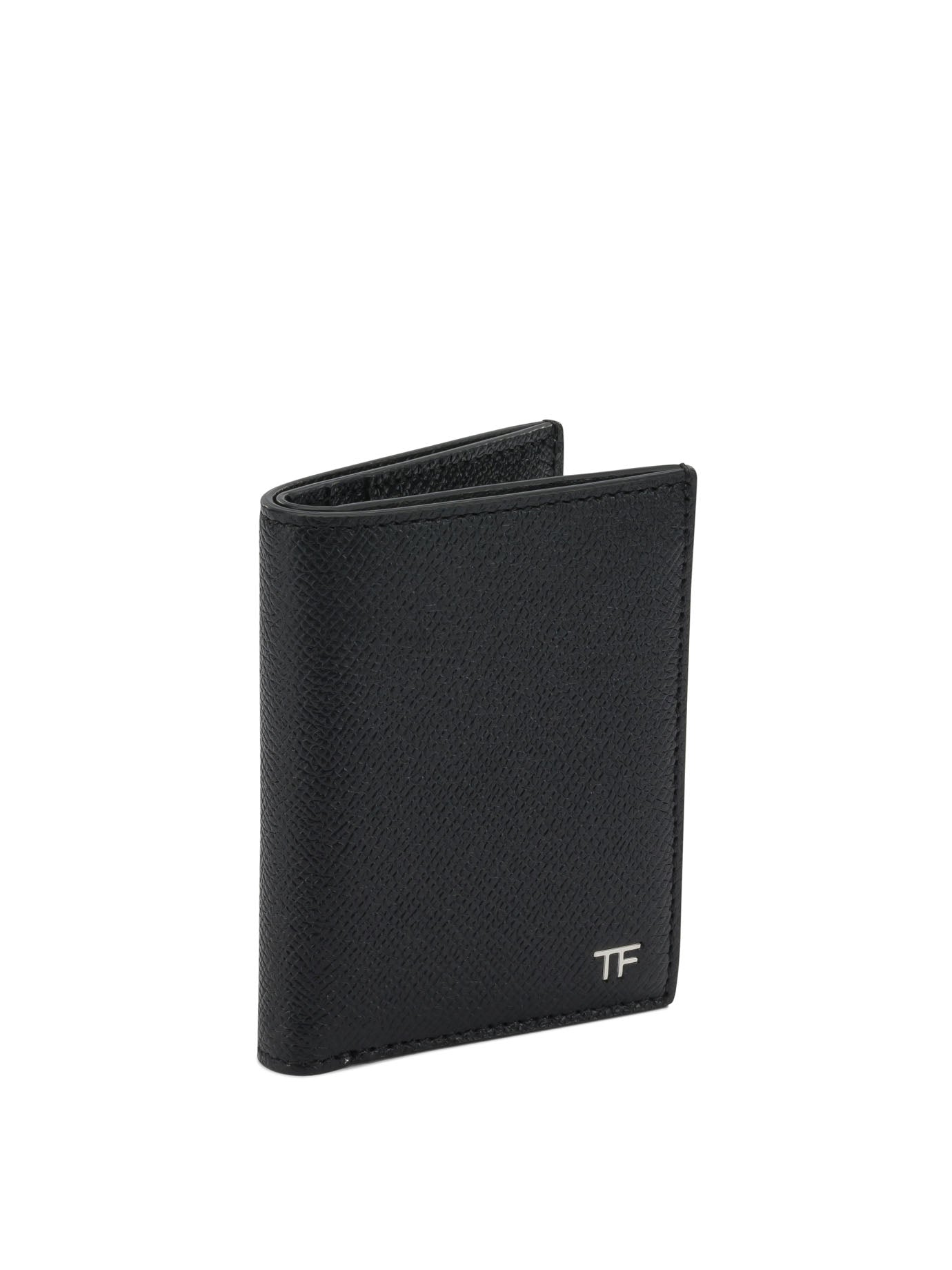 Small Grain Leather Folding Card Holder