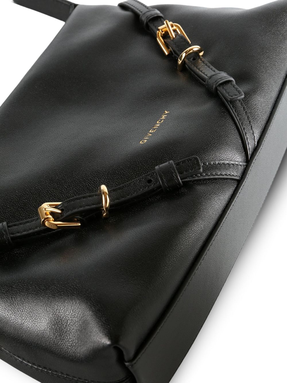 Rectangular Black Calf Leather Handbag