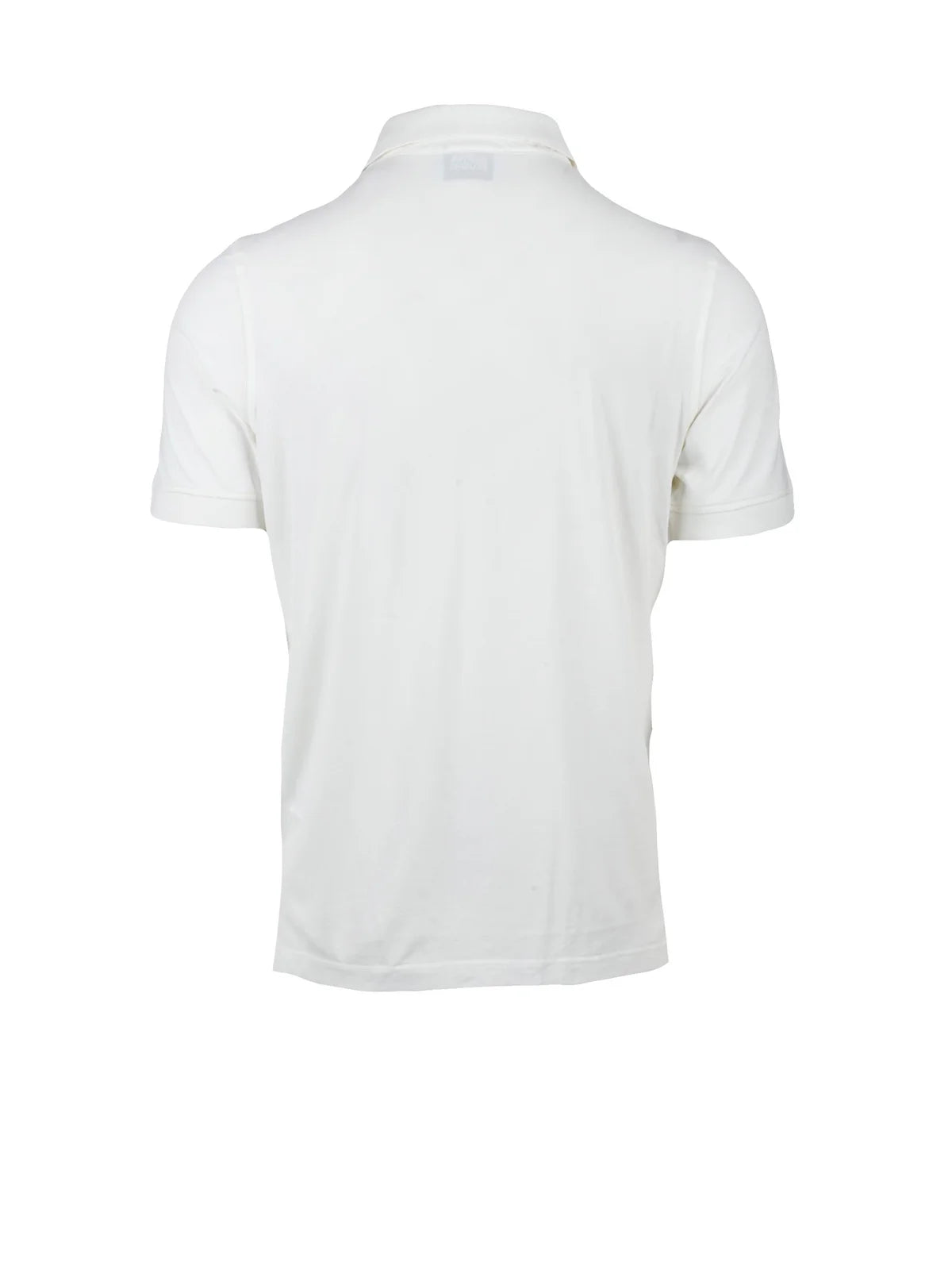White Cotton Elastane Stretch Polo