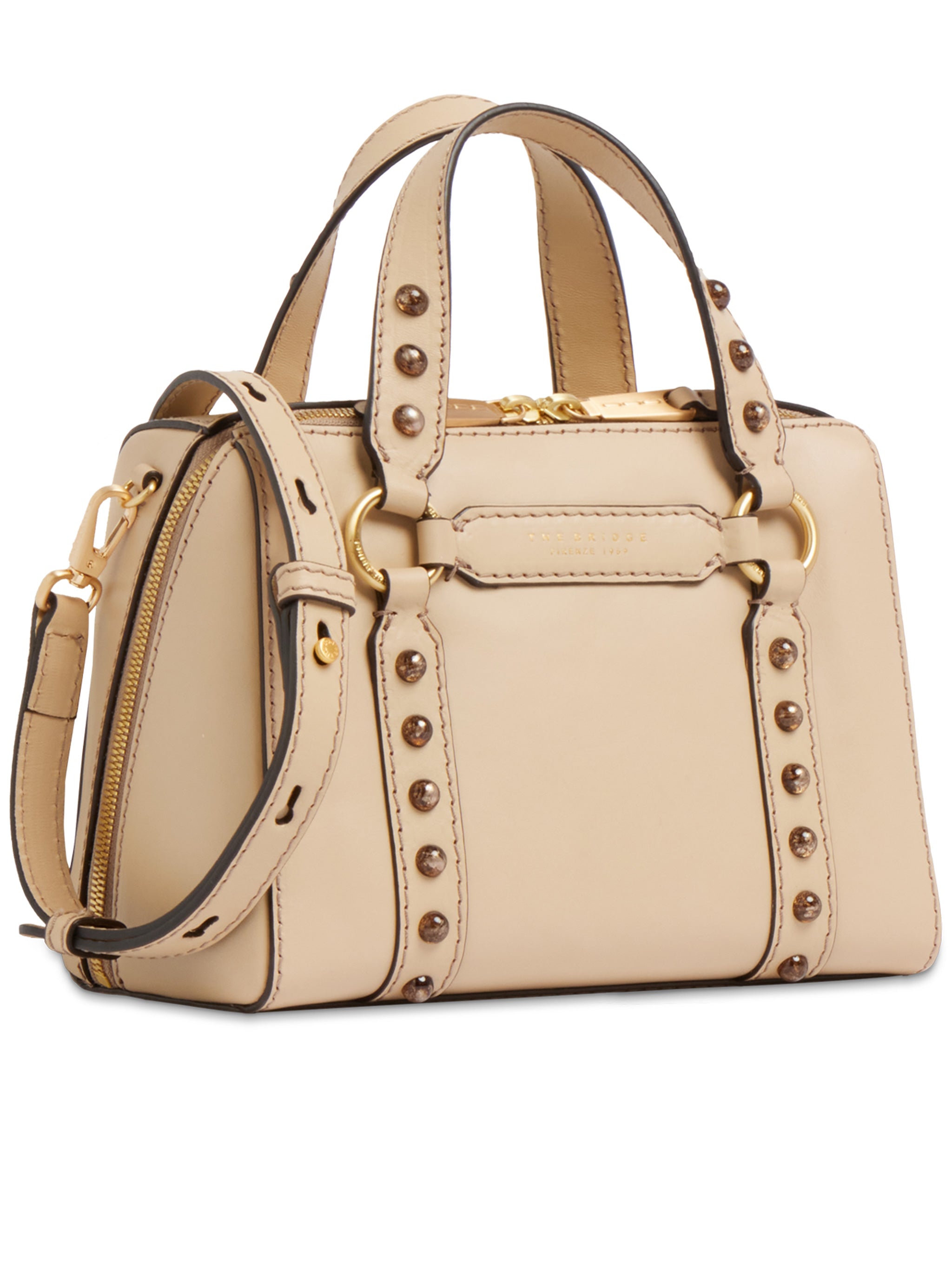 Black Handbag W/Shoulder Structured Leather Handbag