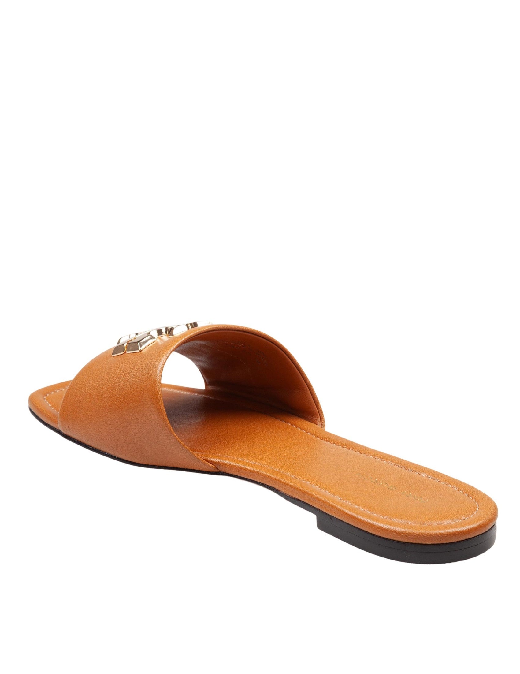 Slide Eleanor In Caramel Color Leather