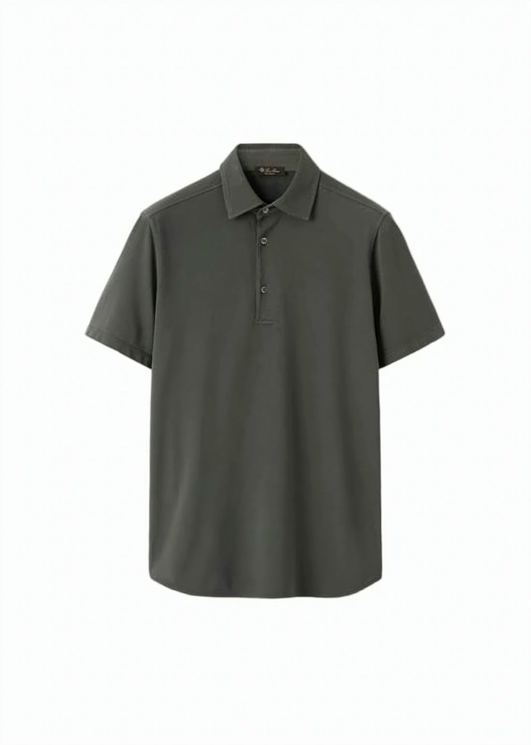 Short-Sleeved Polo Shirt With Classic Collar And Three-Button Placket
