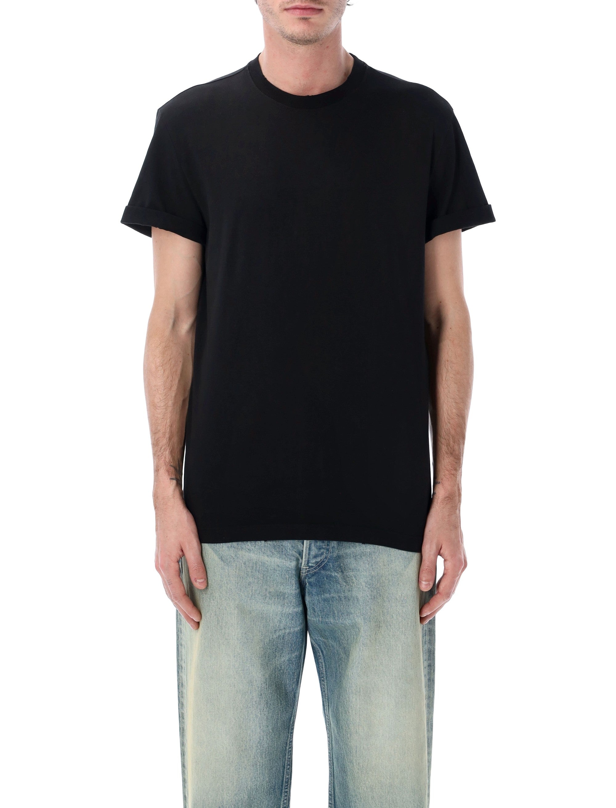 Distressed Cotton T-Shirt