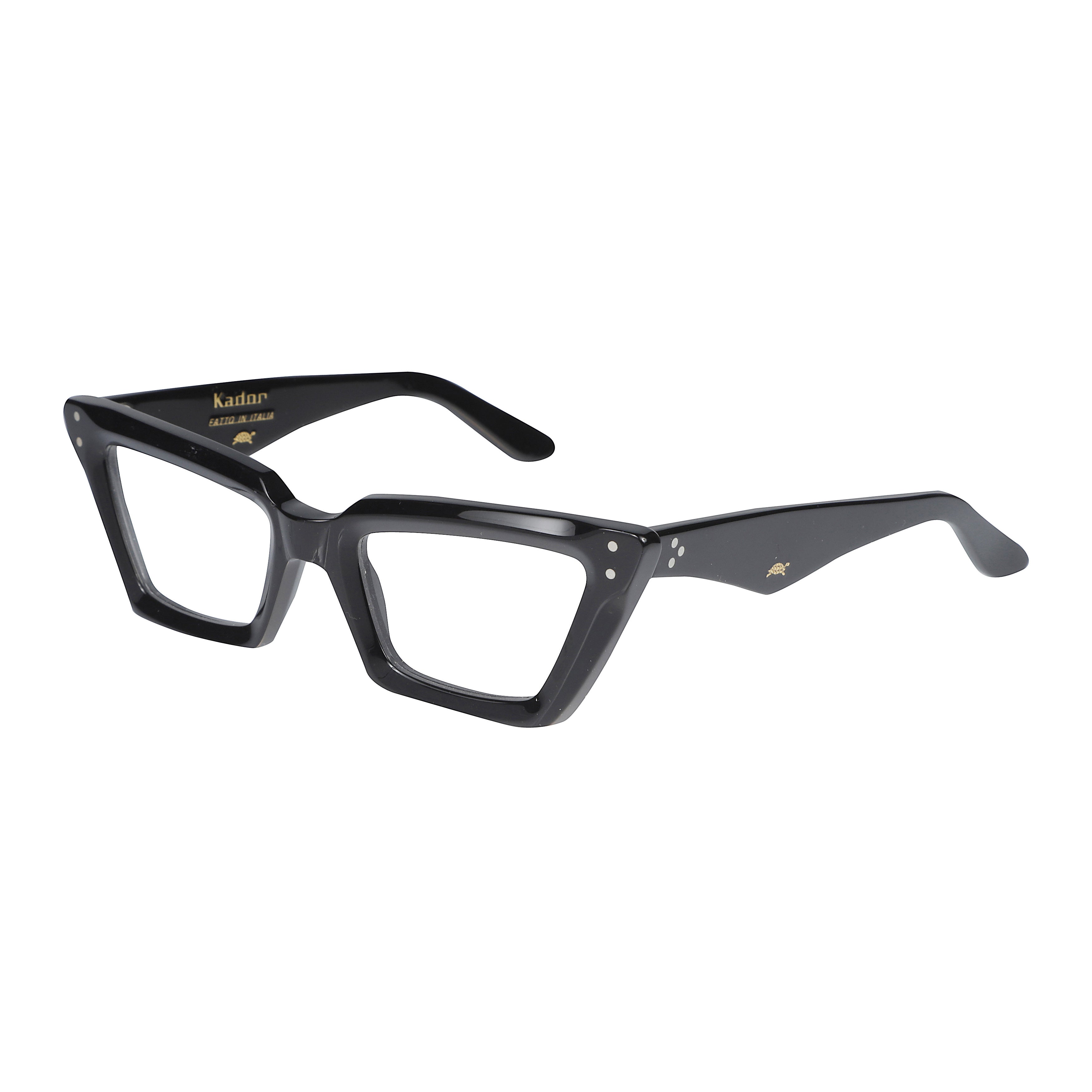 Alexandra Angular Cat-Eye Eyeglasses with Glossy Finish