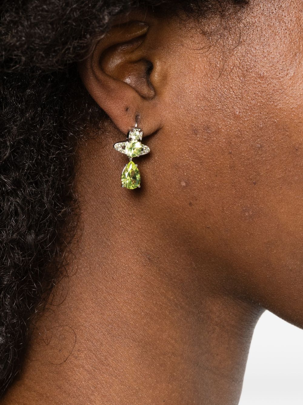 Elegant Silver Orb Drop Earrings